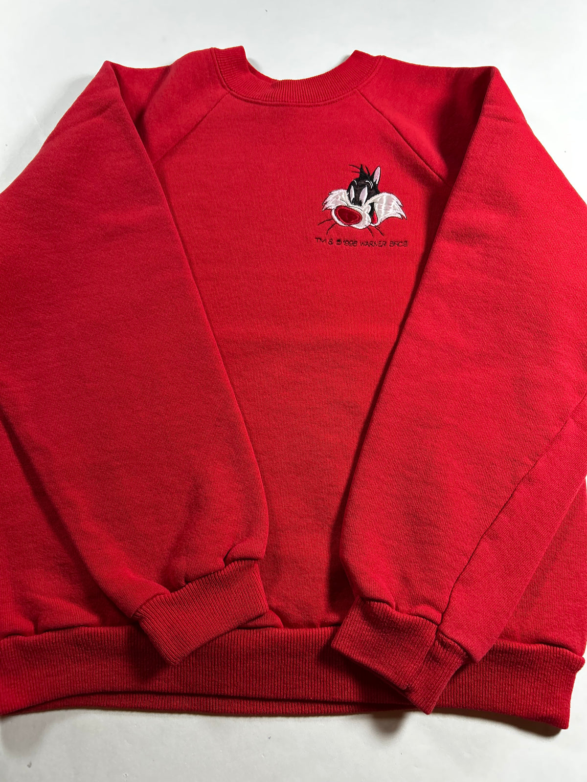 Vintage Sylvester The Cat Looney Tunes Crewneck Sweatshirt 17.75x21.75 Youth Small Fit