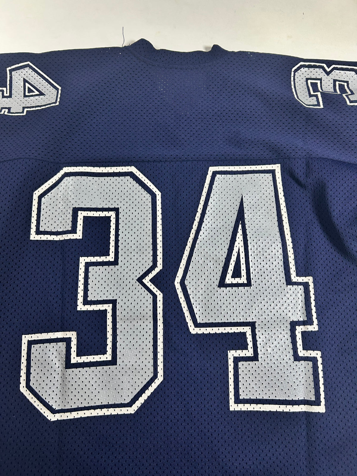 Vintage Herschel Walker #34 DALLAS COWBOYS NFL Jersey Sand Knit 23.5x32 Inches XL/L Fit 80s