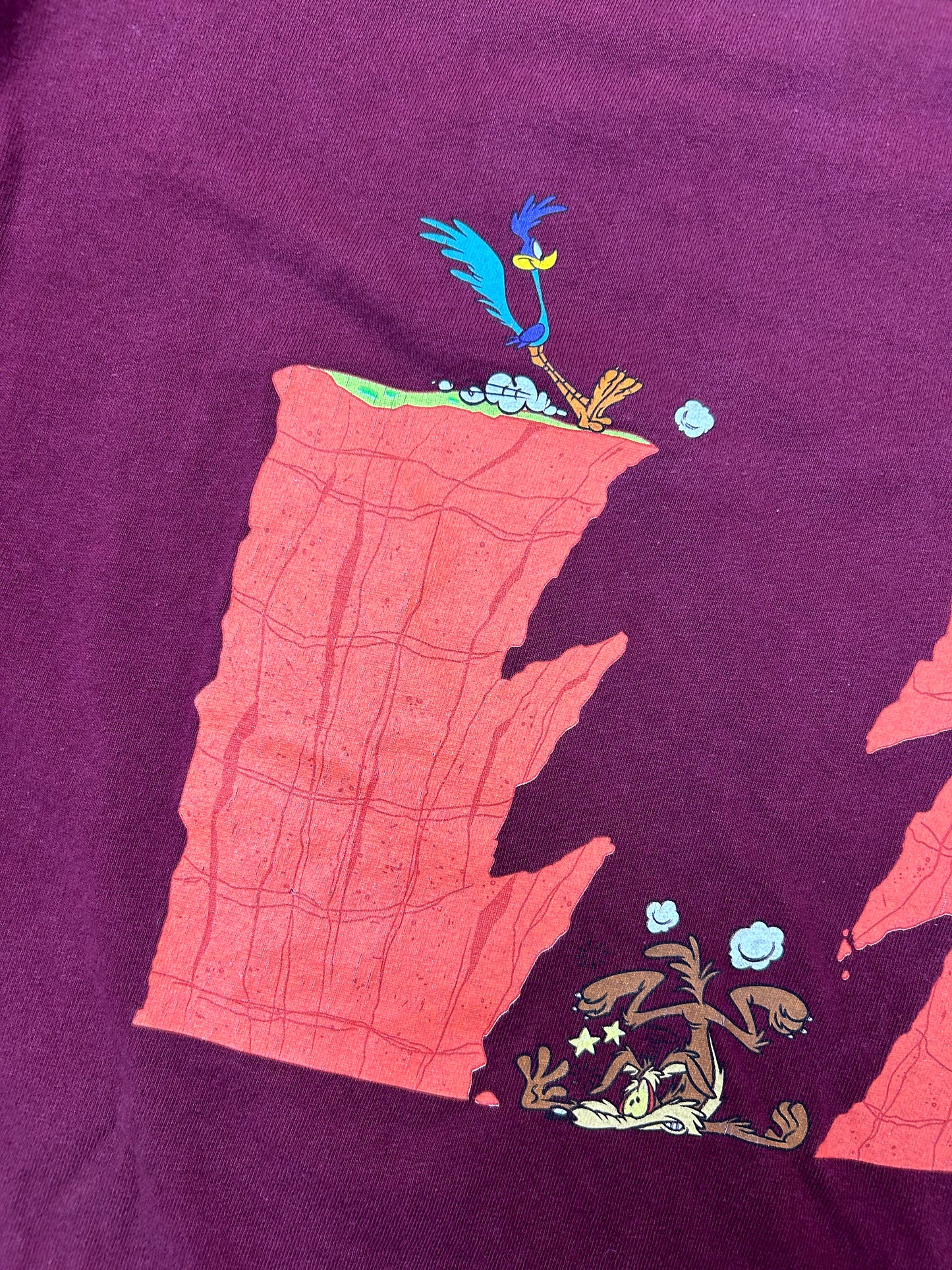 The Hundreds X Looney Tunes ACME Wile W Coyote & Roadrunner Long Sleeve Tee Medium 19.75x27.75 Inches As Is