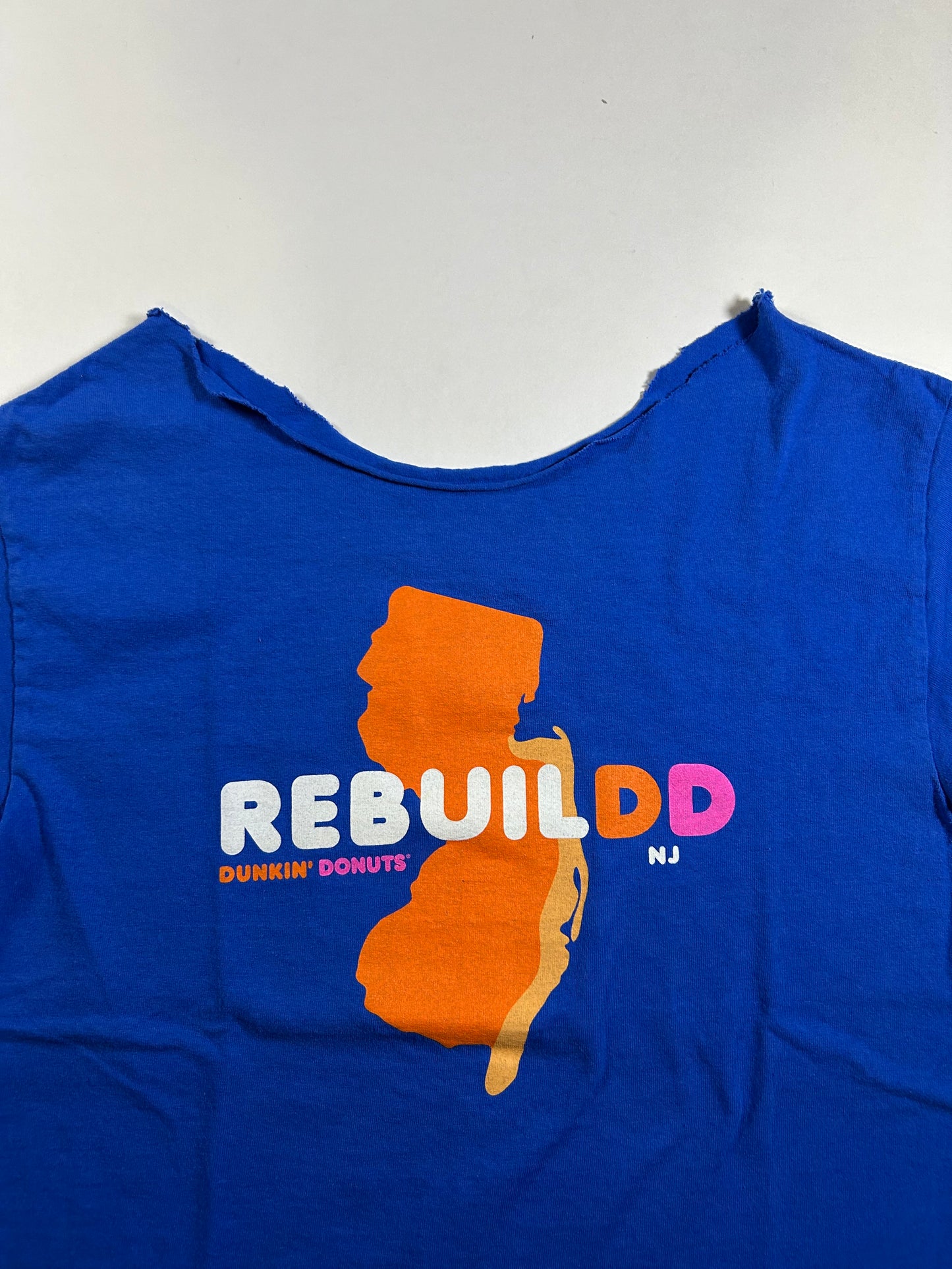 Dunkin’ Donuts Rebuild NJ Tee Chopped Collar Small 18.25x25.75 Inches