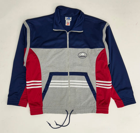 Vintage Adidas Track Jacket Zip Off Sleeves Medium 25x27.75 Inches Three Stripes