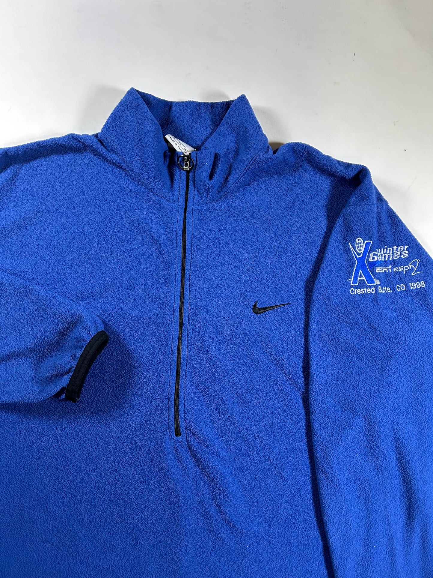 Vintage Nike Winter X Games 1998 1/4 Zip Fleece Pullover Mens Therma FIT XL/L Fit 23.75x31.75 Inches