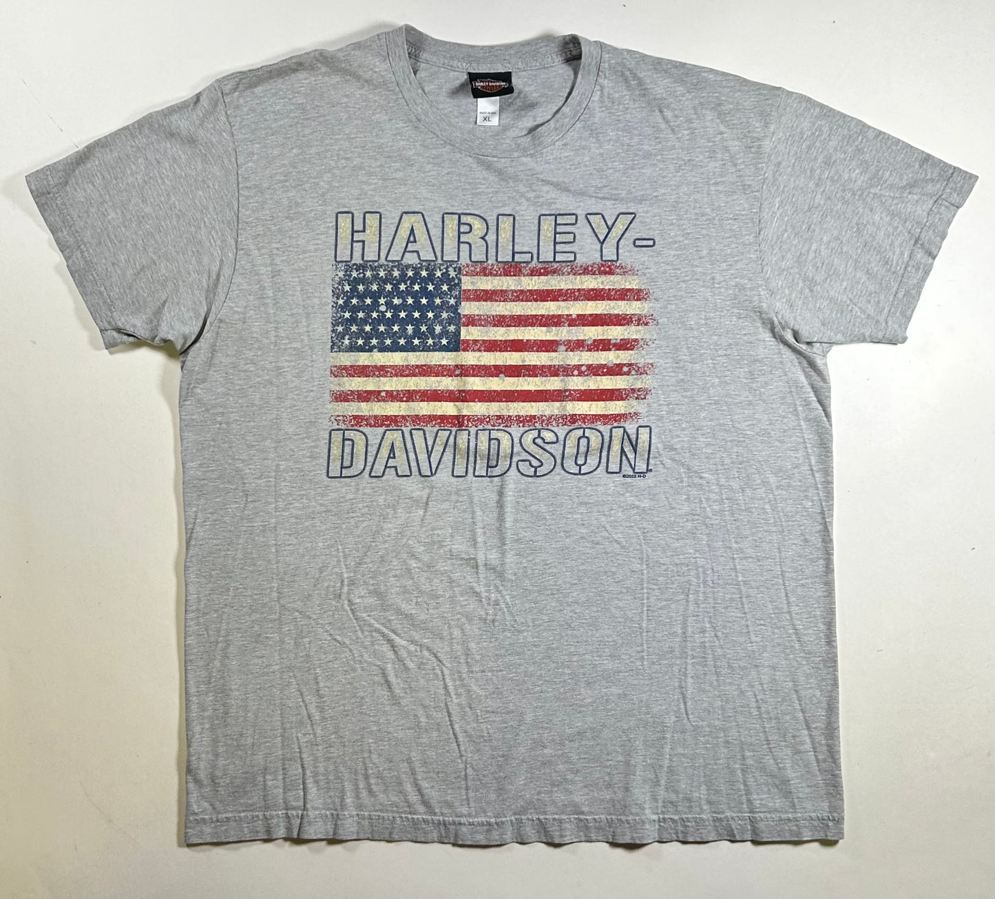 2022 Harley Davidson Motorcycles Of Bergen County Rochelle Park, NJ Live Free USA Flag Tee XL 24.25x30.25 Inches