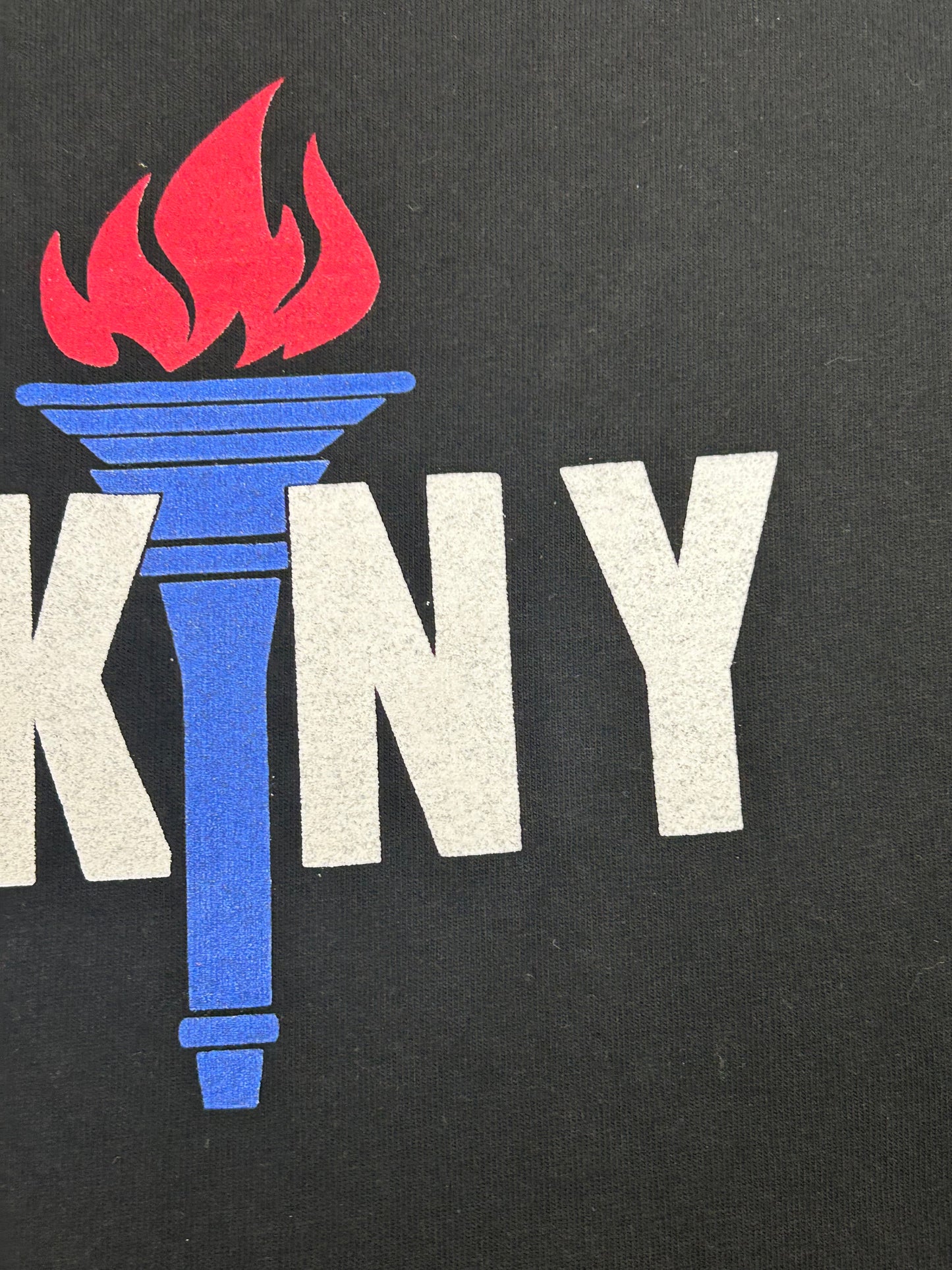 Vintage DKNY Torch Graphic Donna Karan New York USA Tee M/L Fit 21.5x30.25 USA