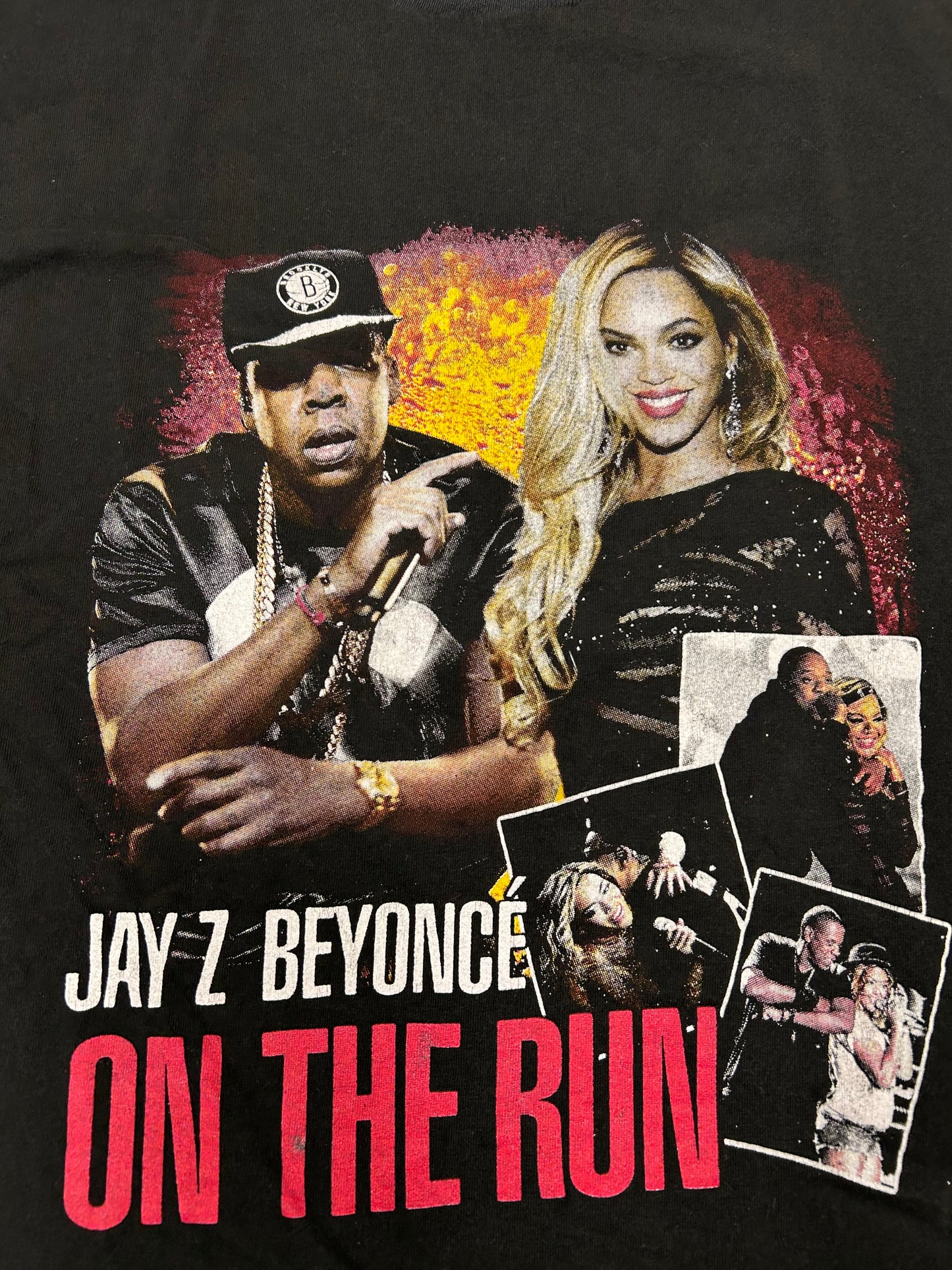2014 Jay-Z & Beyoncé On The Run Tour Rap Parking Lot Tee Large 21.25x28.25 Inches