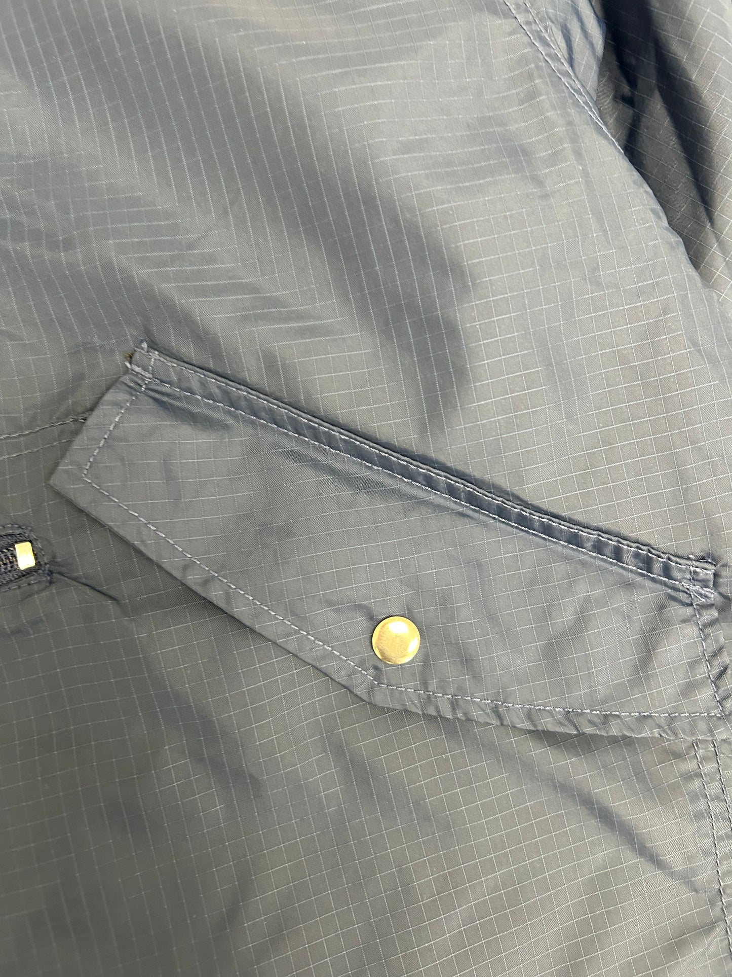 Vintage 1996 Warner Bros. Looney Tunes Bugs Bunny Longitude/Latitude Windbreaker Jacket Large 27.25x29.25 Inches Can Fit XL