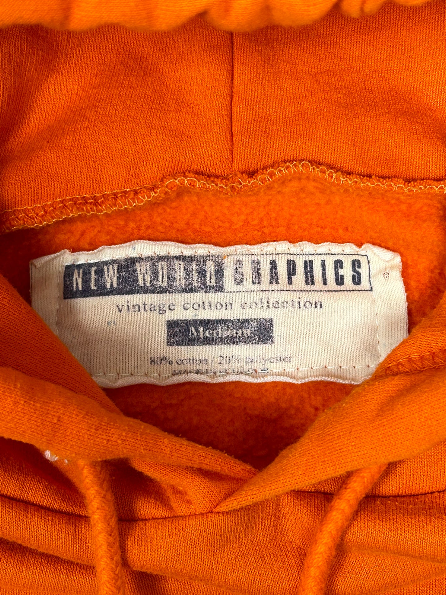 2007 Virginia Tech ACC Football Champions Hooded Sweatshirt Orange Medium 23.75x27 Inches