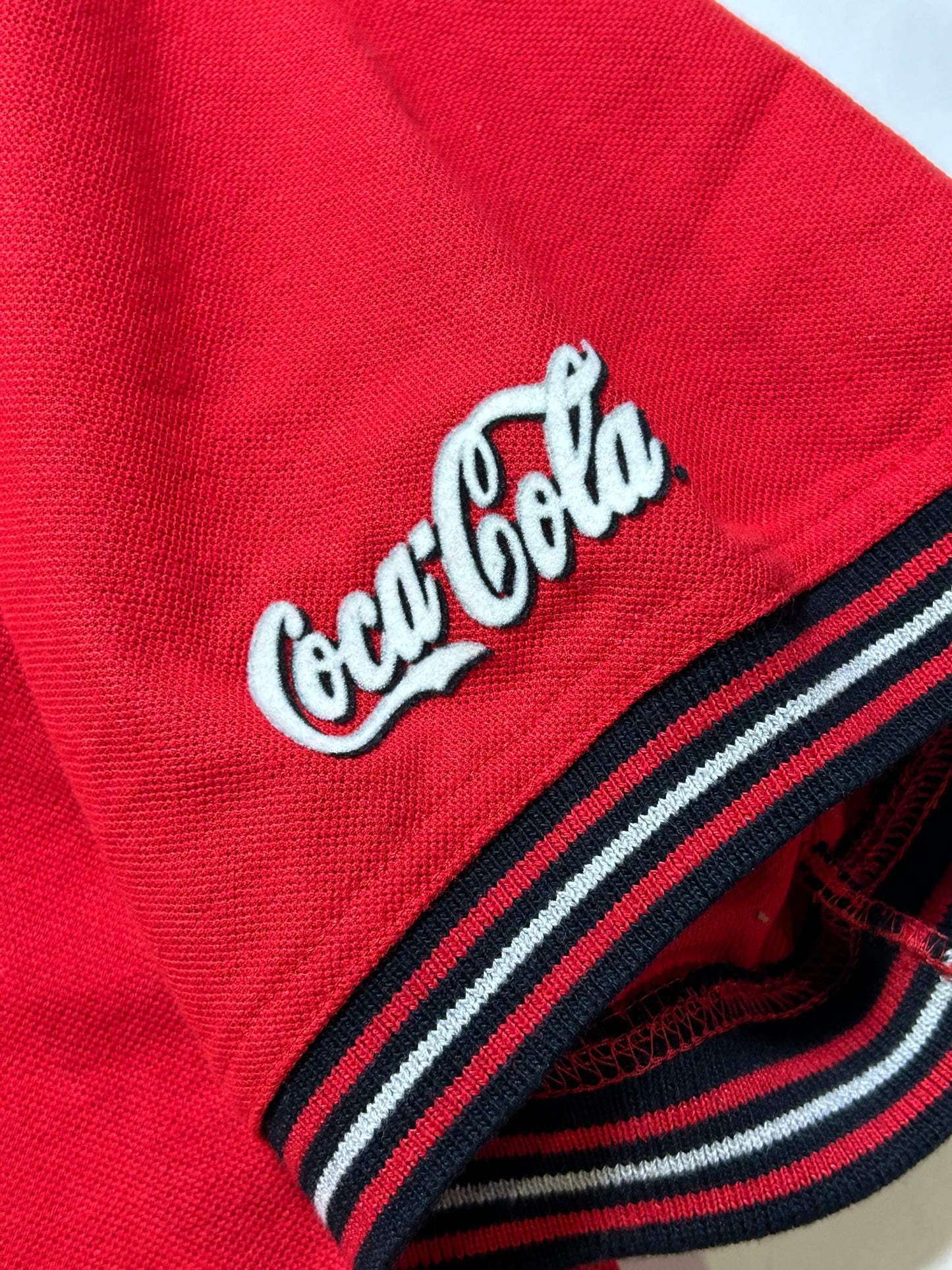 Vintage Coca-Cola Soda Drink Company Promo Polo Shirt XL 25x31 Inches