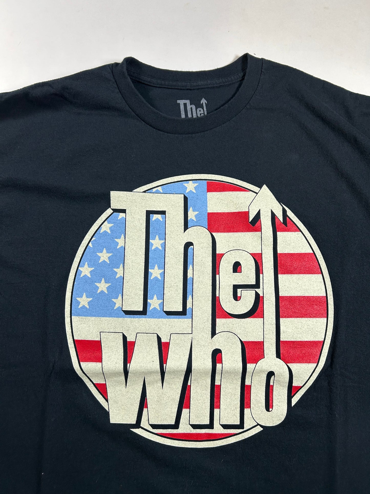The Who 2022 Tour US Flag Logo Music Band Concert Merch Double Sided 2XL 25x31.25 Inches