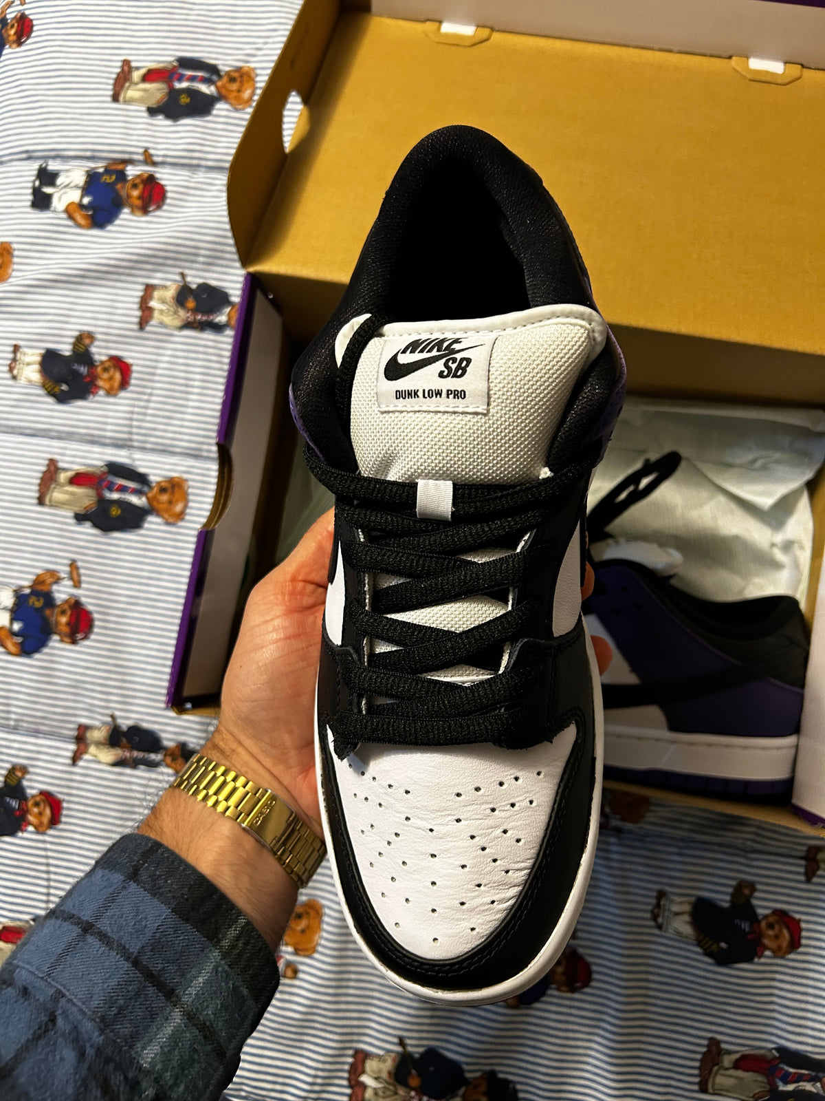 Nike SB Dunk Low Court Purple Size 10 Brand New With Box Skateboarding Shoe Skate