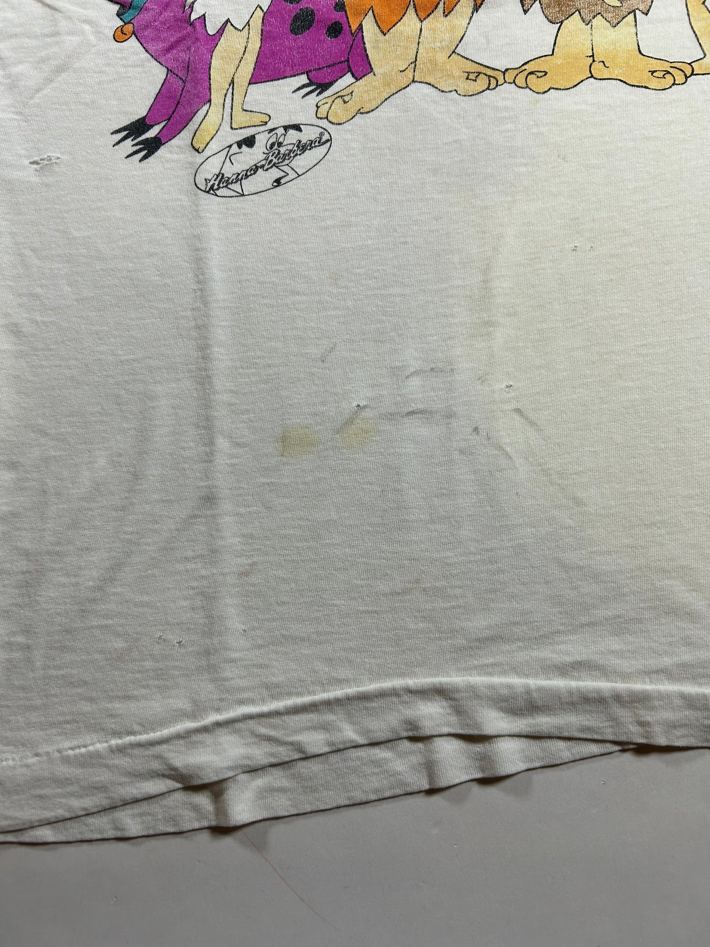 Vintage Flintstones Charters Cartoon Hanna-Barbera Made In USA Thrashed As Is 20.5x28 Inches Mediumish Fit