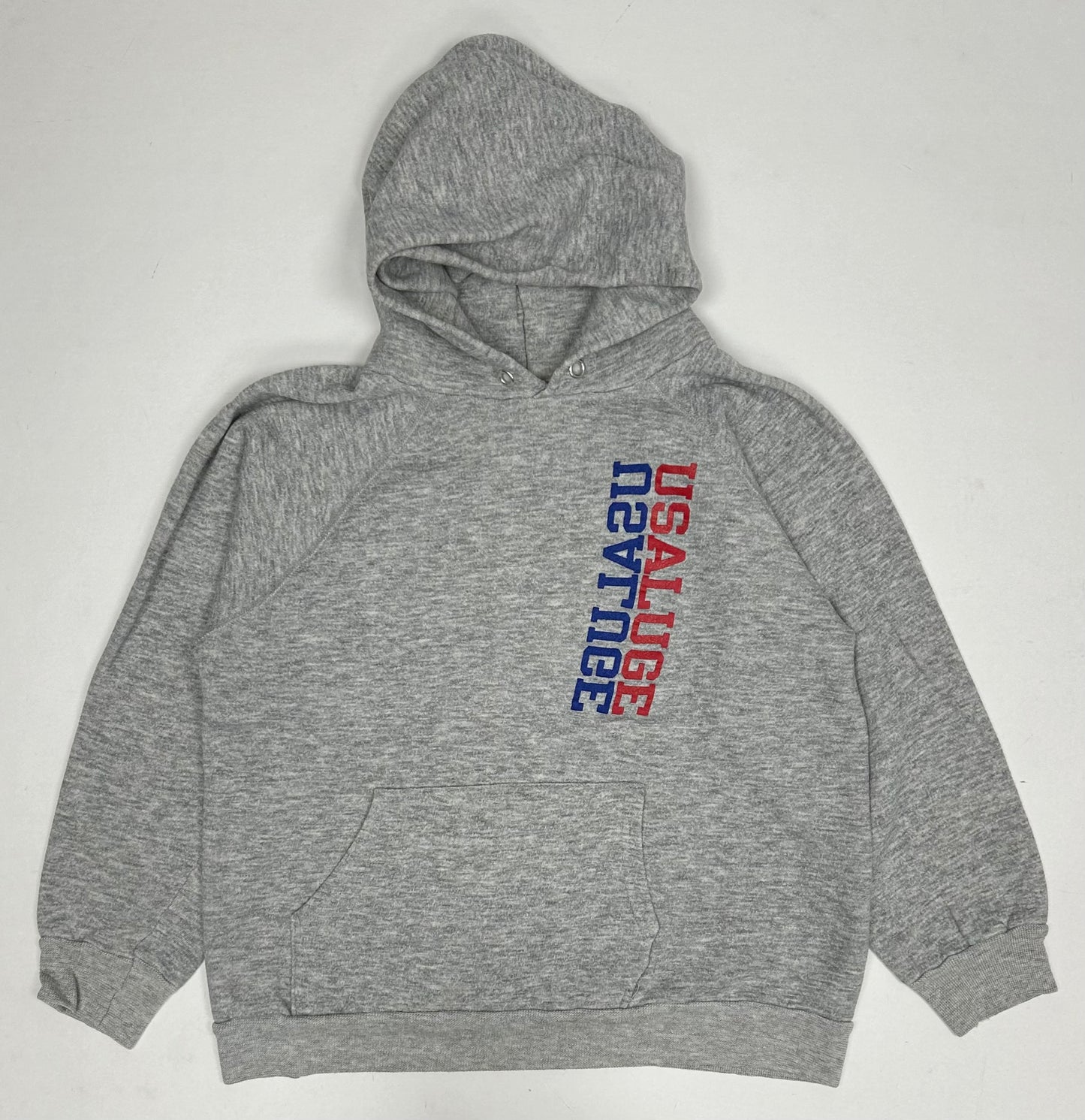 Vintage 80s Champion Hooded Sweatshirt USA LUGE Made In USA Small 20.5x23.5 Inches