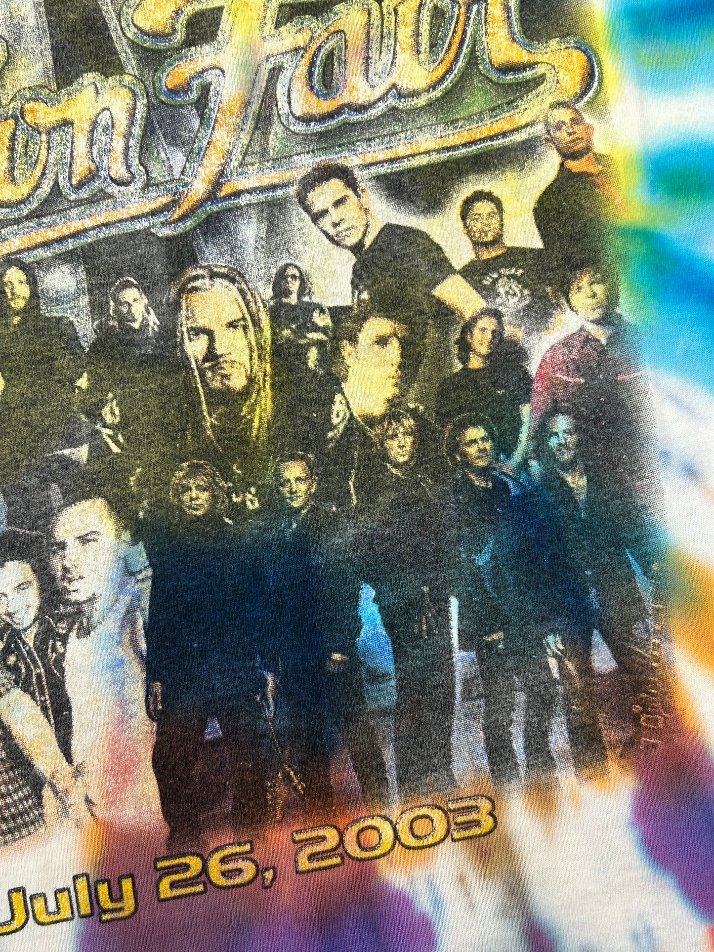 Vintage The Rolling Rock Town Fair Music Festival blink-182, Def Leppard, Puddle Of Mudd, Sum41, Saliva Parking Lot Tee
