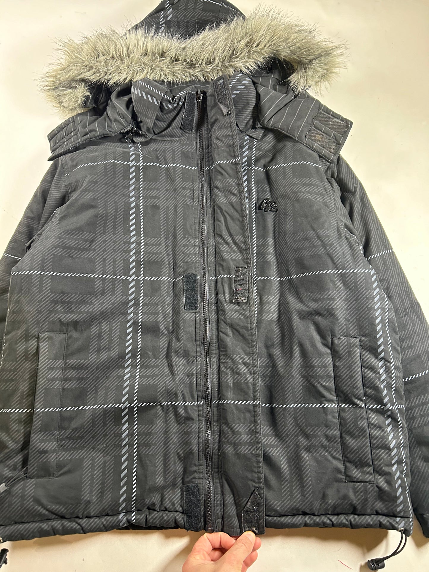 Vintage CCS Skate Catalog Winter Puffer Reversible Jacket Snowboard Skateboard Medium 26x28 Inches