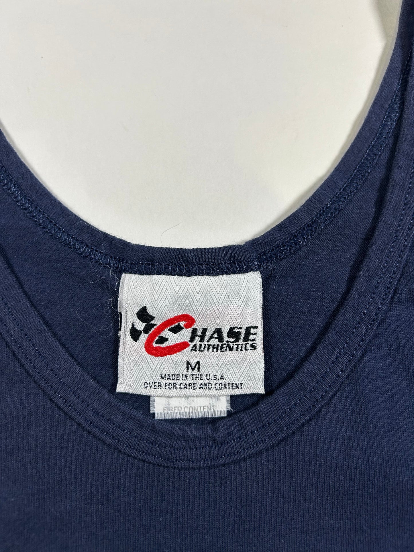 Vintage 2000 Jeff Gordon #24 NASCAR Chase Authentics Tank Top Shirt Medium 19.5x28.25 Inches As Is Navy USA