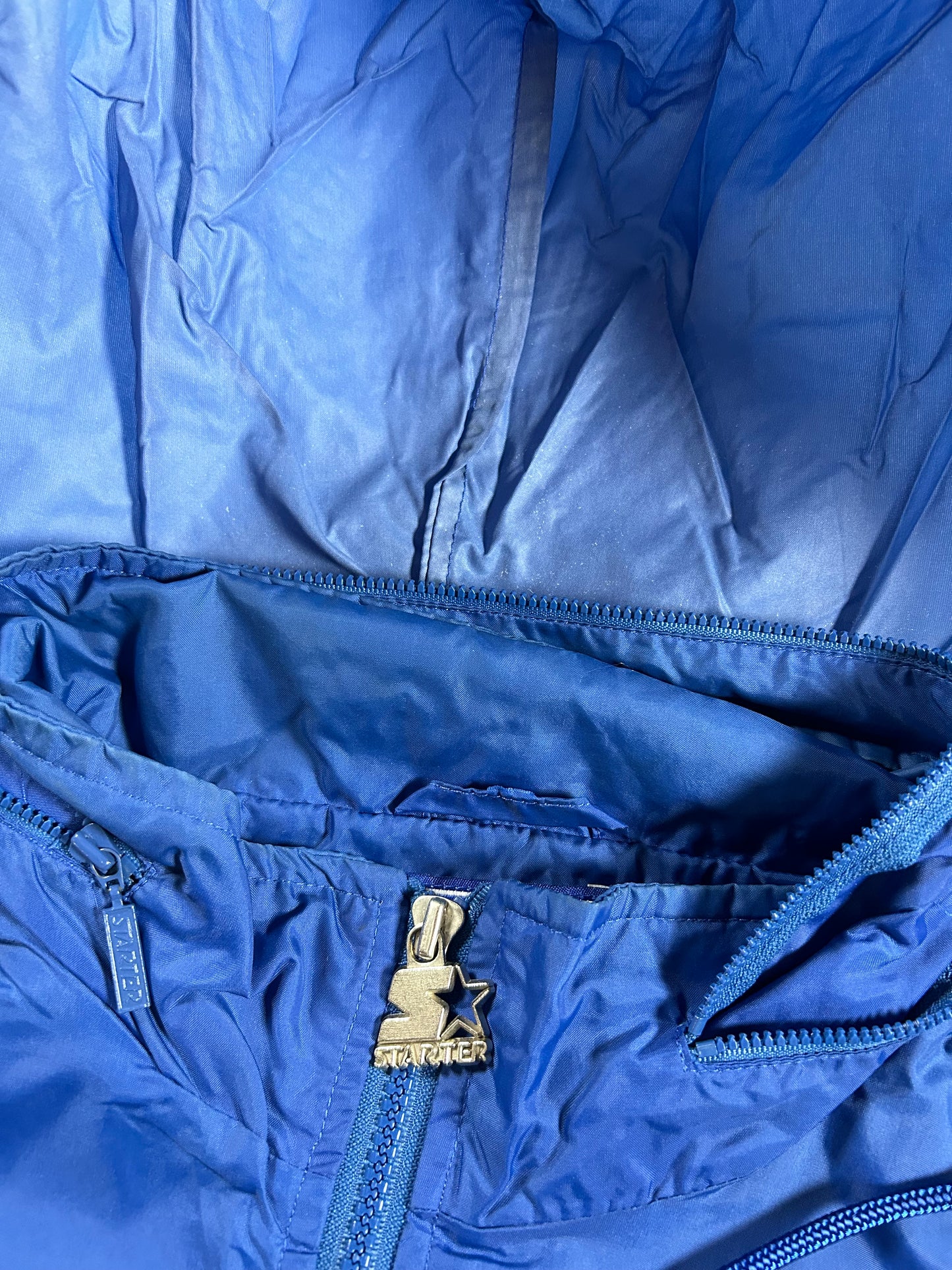 Vintage Starter 96 Atlanta Olympics Team USA Packable Hood Windbreaker Full Zip Jacket  Large 27.5x27.5 Inches