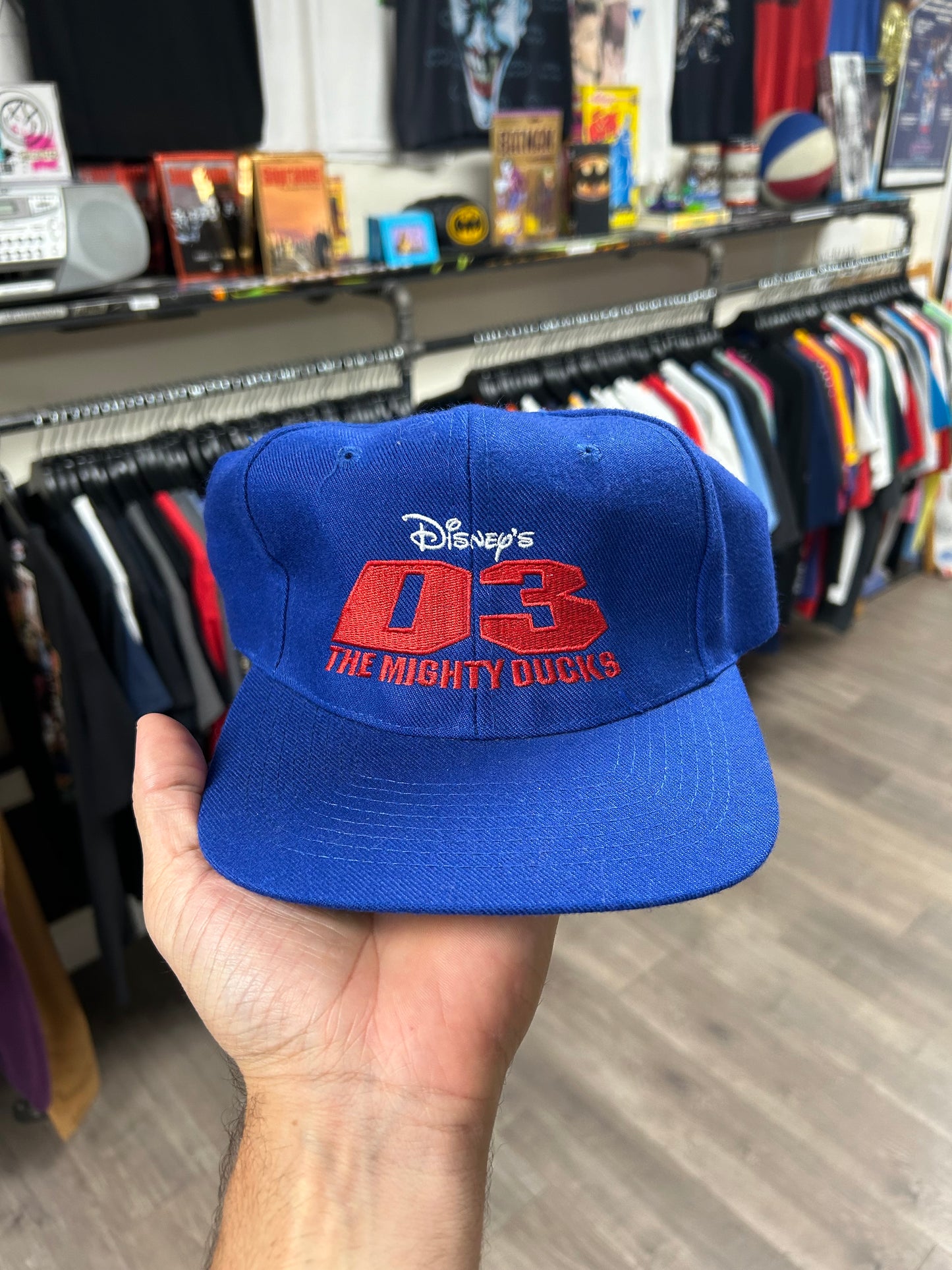 Vintage 1996 Disney The Mighty Ducks D3 Movie Promo SnapBack Hat OSFM KC Cap