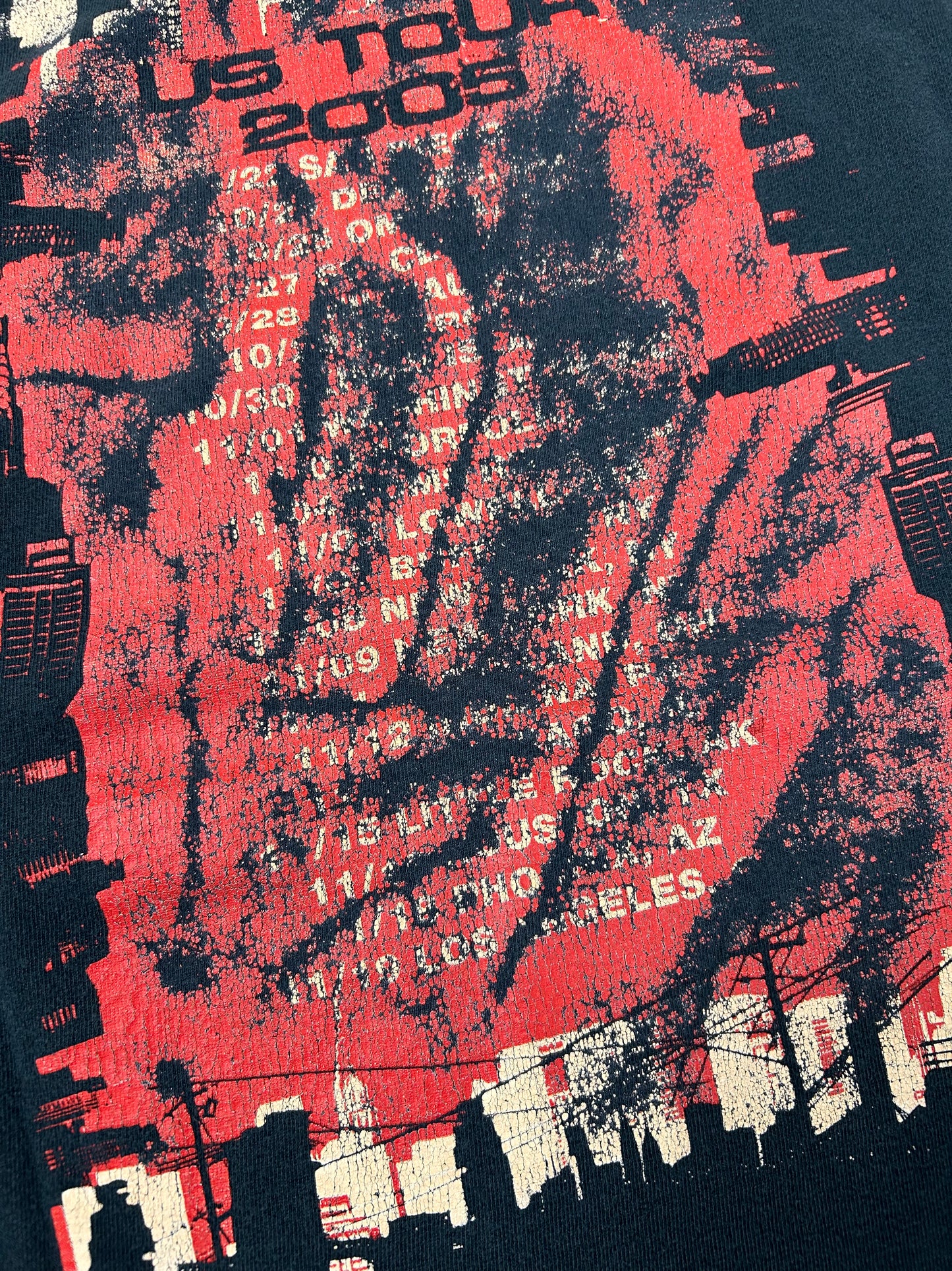 Vintage 2005 Simple Plan US Tour Music Band Tee Medium 19.25x26 Inches Faded Black