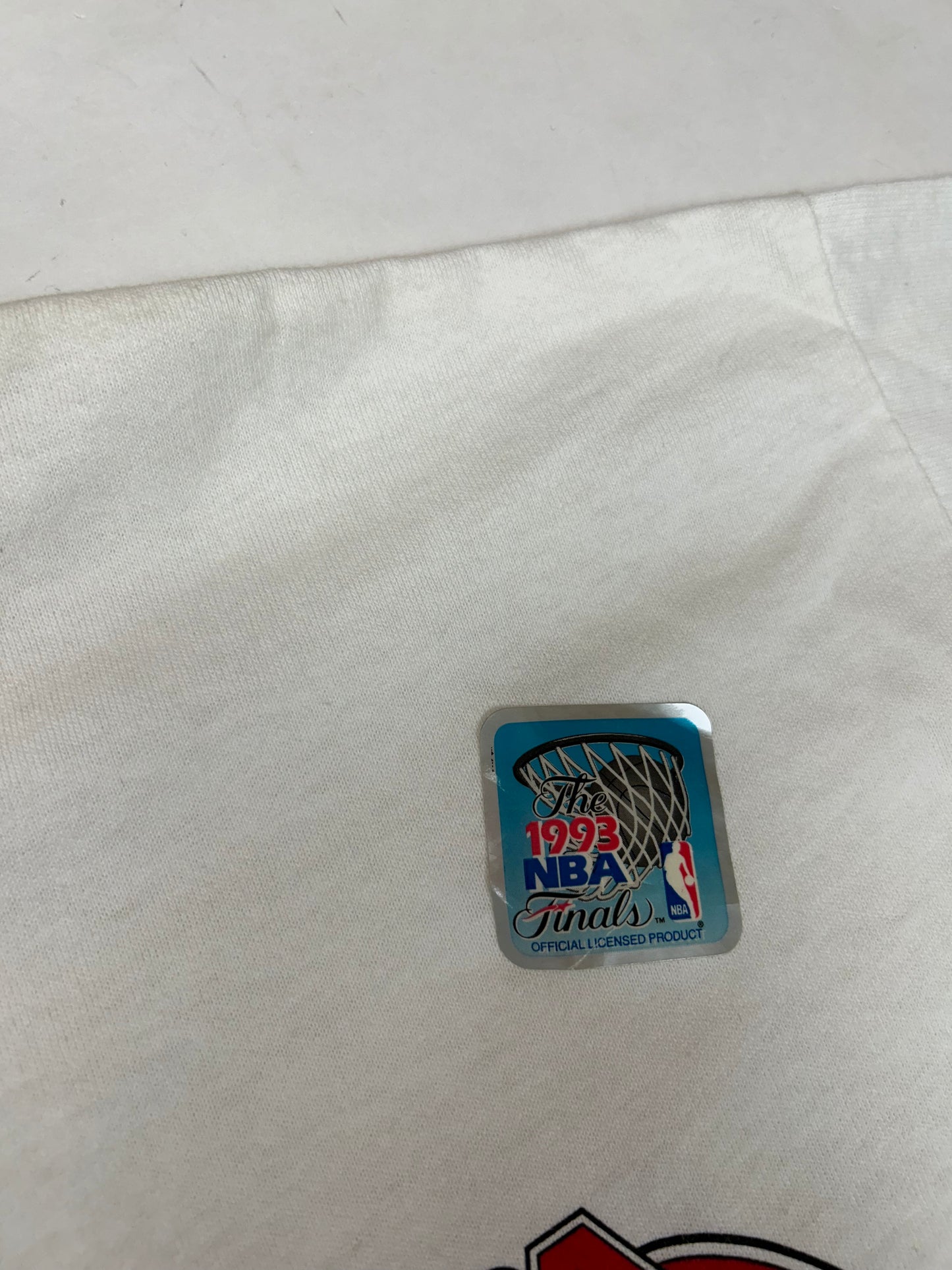 Vintage 1993 Chicago Bulls 3 Time NBA World Champs Caritcure Team Comic Strip Salem Sportswear Tee DS New With Sticker Large