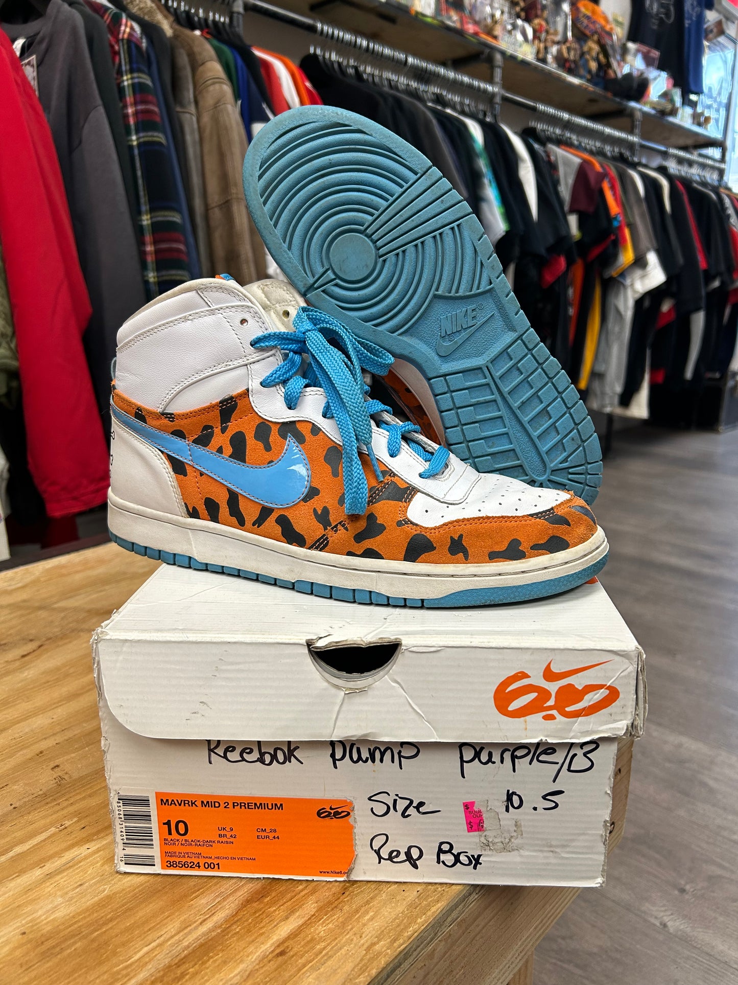 2009 Nike Fred Flintstone Big High QK Sneakers 9.5 370428841 Great Condition No Box As Is