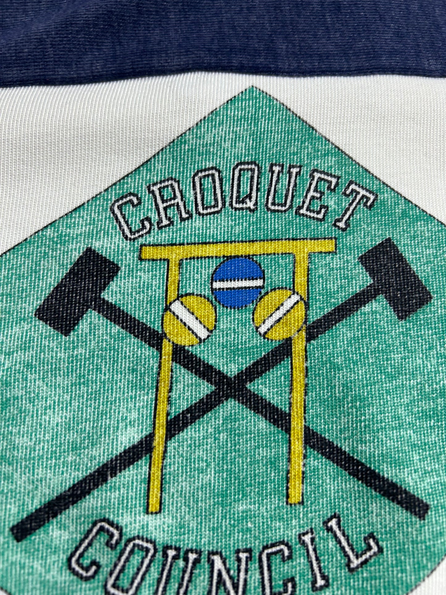 Vintage Nike Croquet Council Pullover Crewneck Sweatshirt As Is Worn Medium 22.5x25.75 Inches Rare