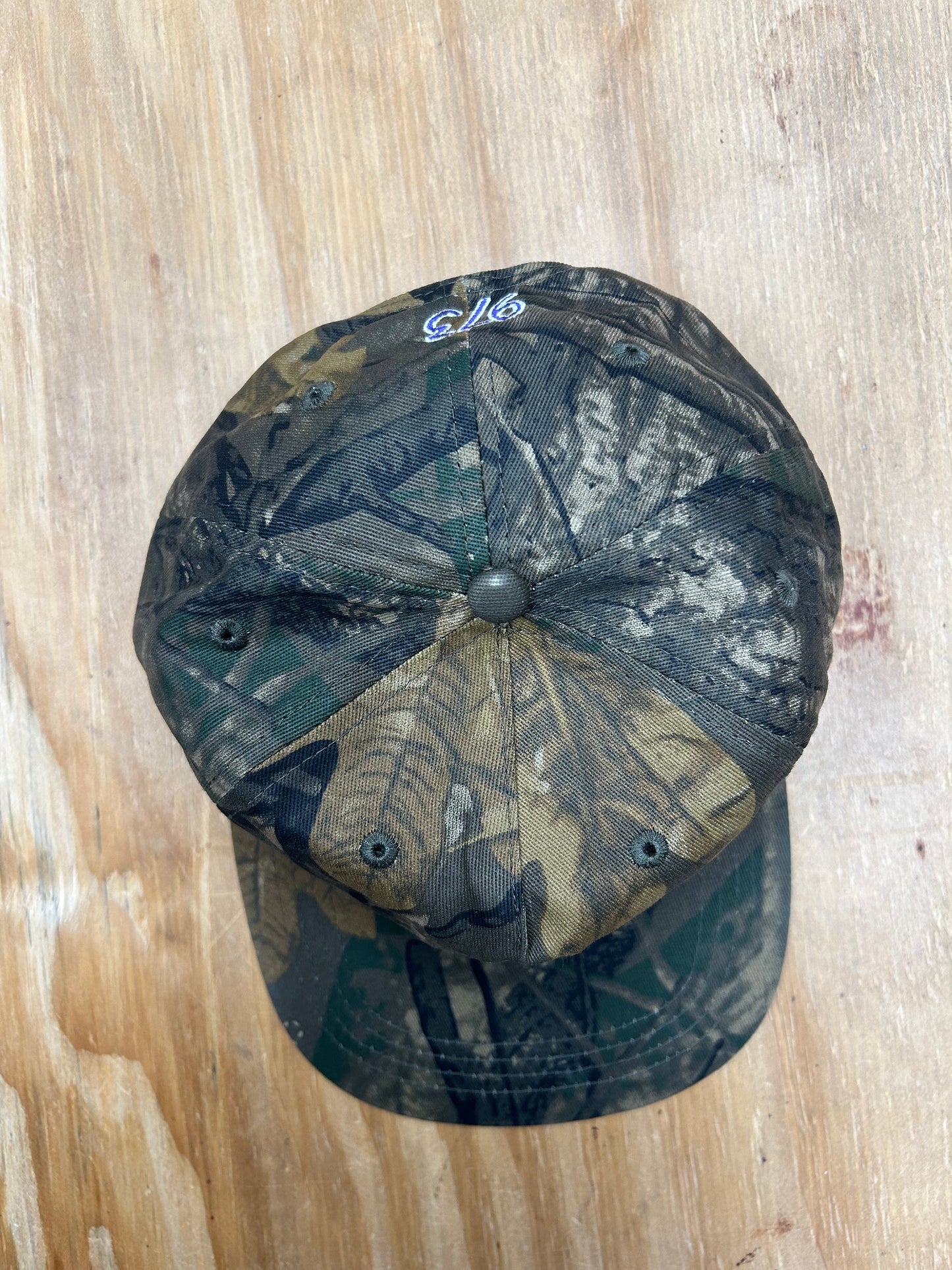 Edgewood NJ EW 973 Team Logo 5 Panel Cotton Adjustable SnapBack Hat Vintage Camo