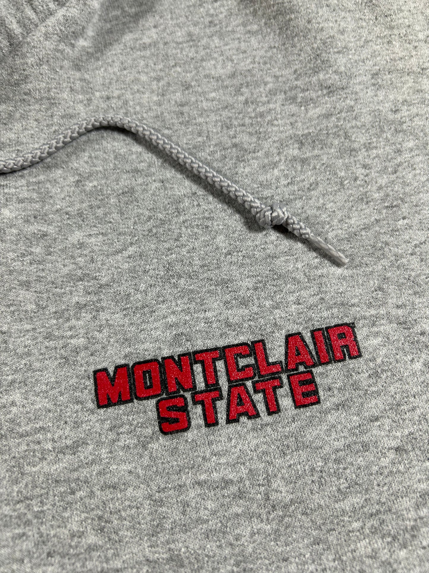 Montclair State University College Zip Hooded Sweatshirt Gray Large 24x27 Inches