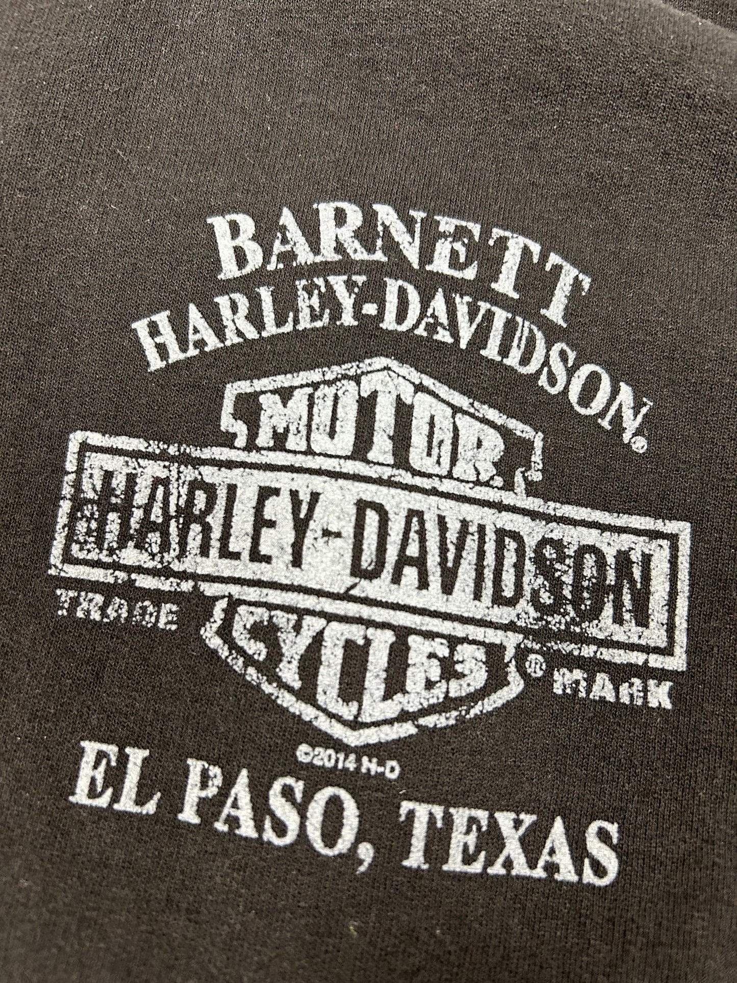 Vintage 00s Harley Davidson Motorcycles El Paso Texas Zip Sweatshirt XL/L 26x30 Inches