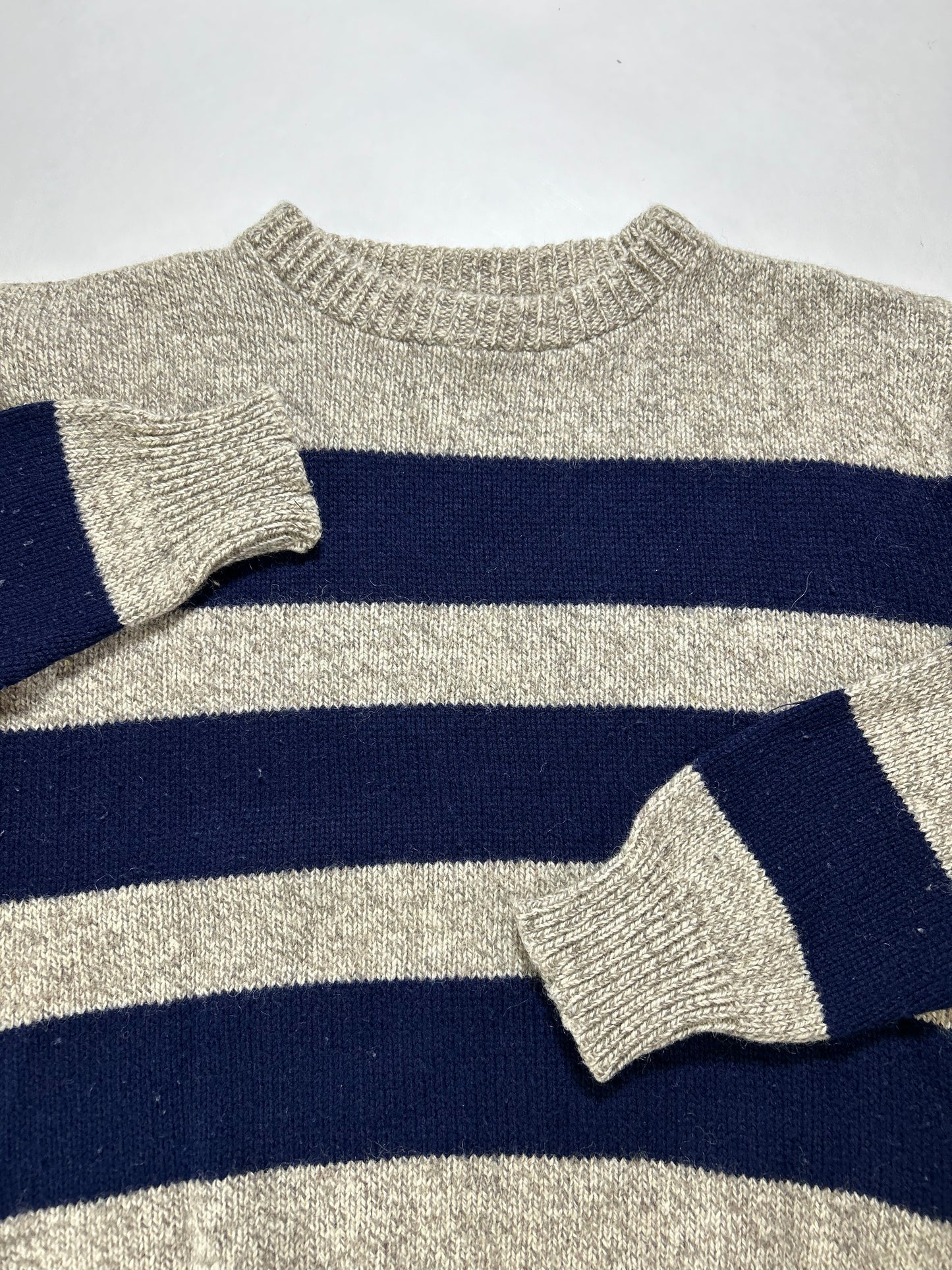 Vintage Victoria Dry Goods Sweater Made in USA Striped 23.25x27 Inches Medium