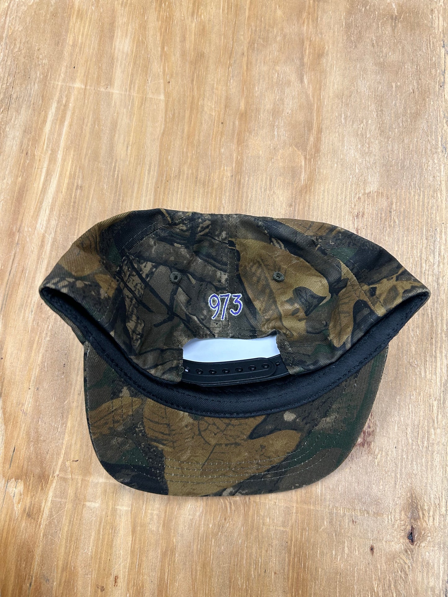 Edgewood NJ EW 973 Team Logo 5 Panel Cotton Adjustable SnapBack Hat Vintage Camo