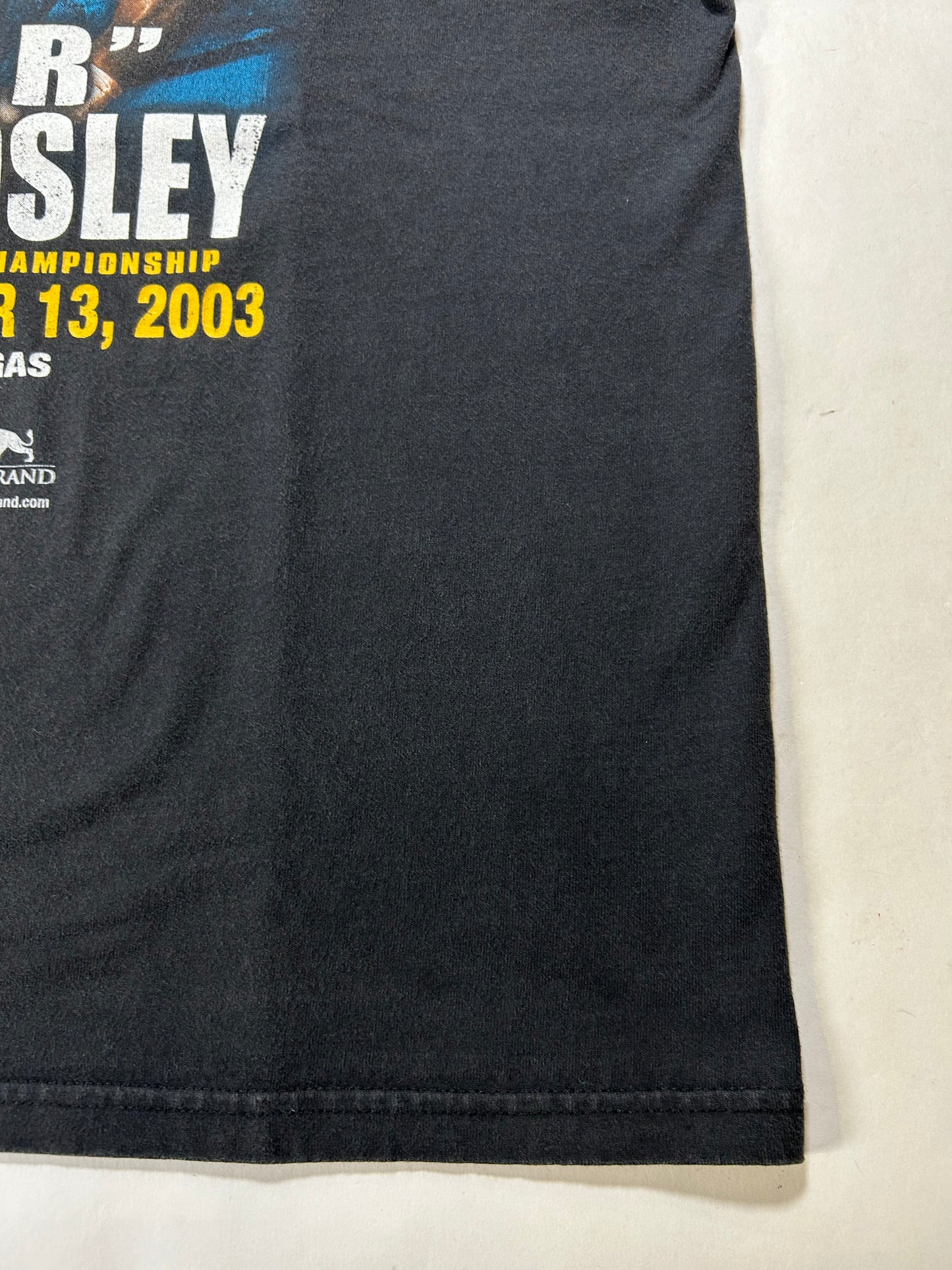 Vintage Sugar Shane Mosley Championship Promo Shirt boxing tee 2003 XL MGM Grand