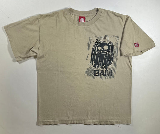 Vintage Bam Element Skateboards Skate Bam Margera T-shirt Mens Small 19.75x24.25 Inches