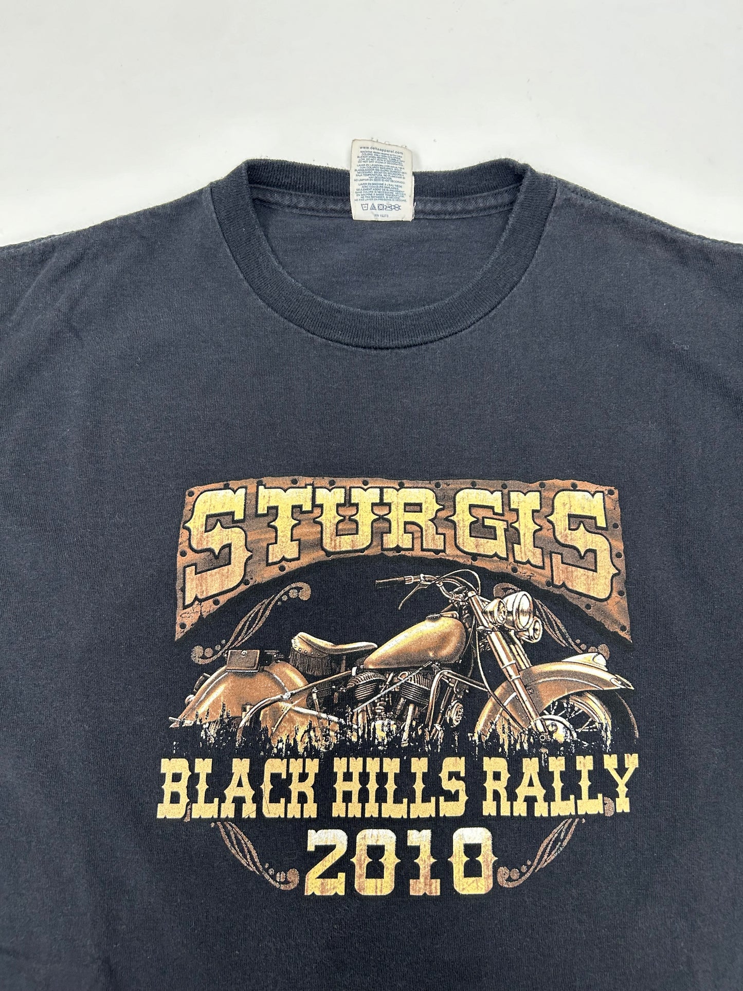 2010 Sturgis Black Hills Rally Motorcycle Long Sleeve Tee Small 18.5x27 Inches