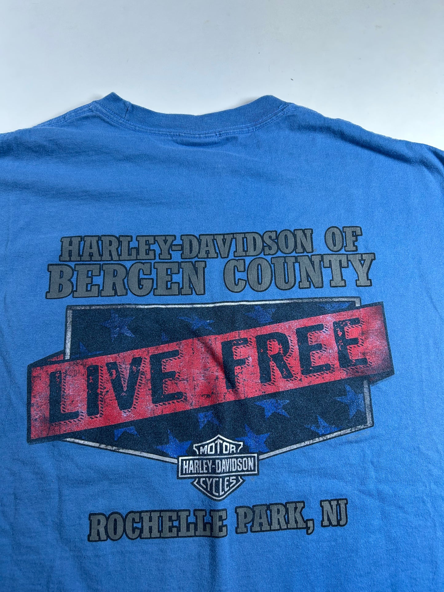 2022 Harley Davidson Motorcycle Of Bergen County Live Free Rochelle Park, NJ Pocket Tee XL 23.5x29 Inches