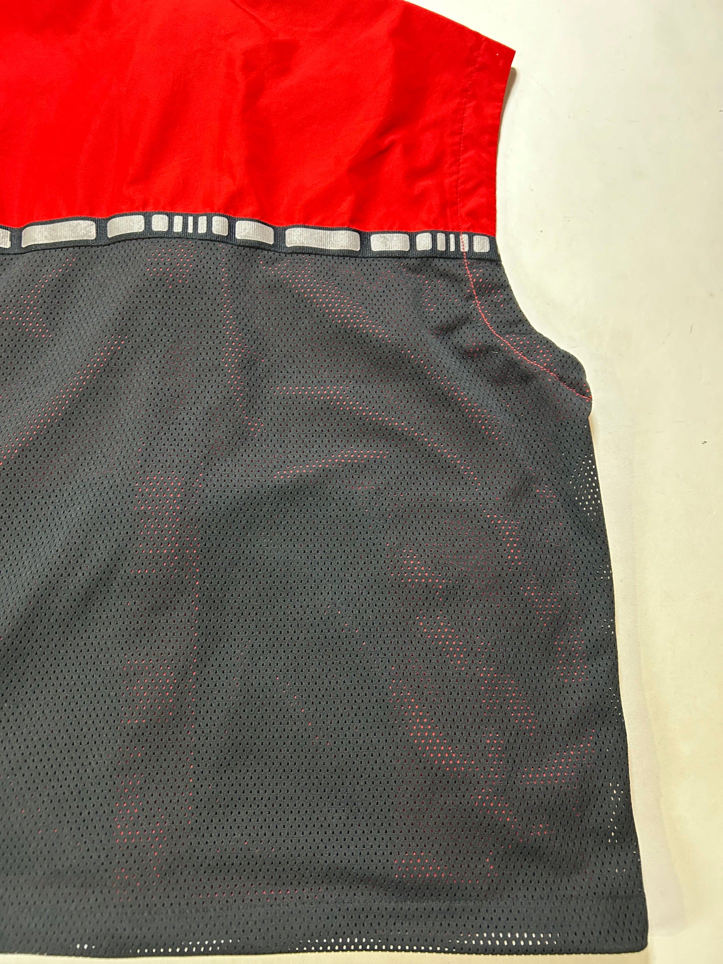 Vintage 90s Nike Zip 3M Windbreaker Vest Medium 22x25.75 Inches Red/Black