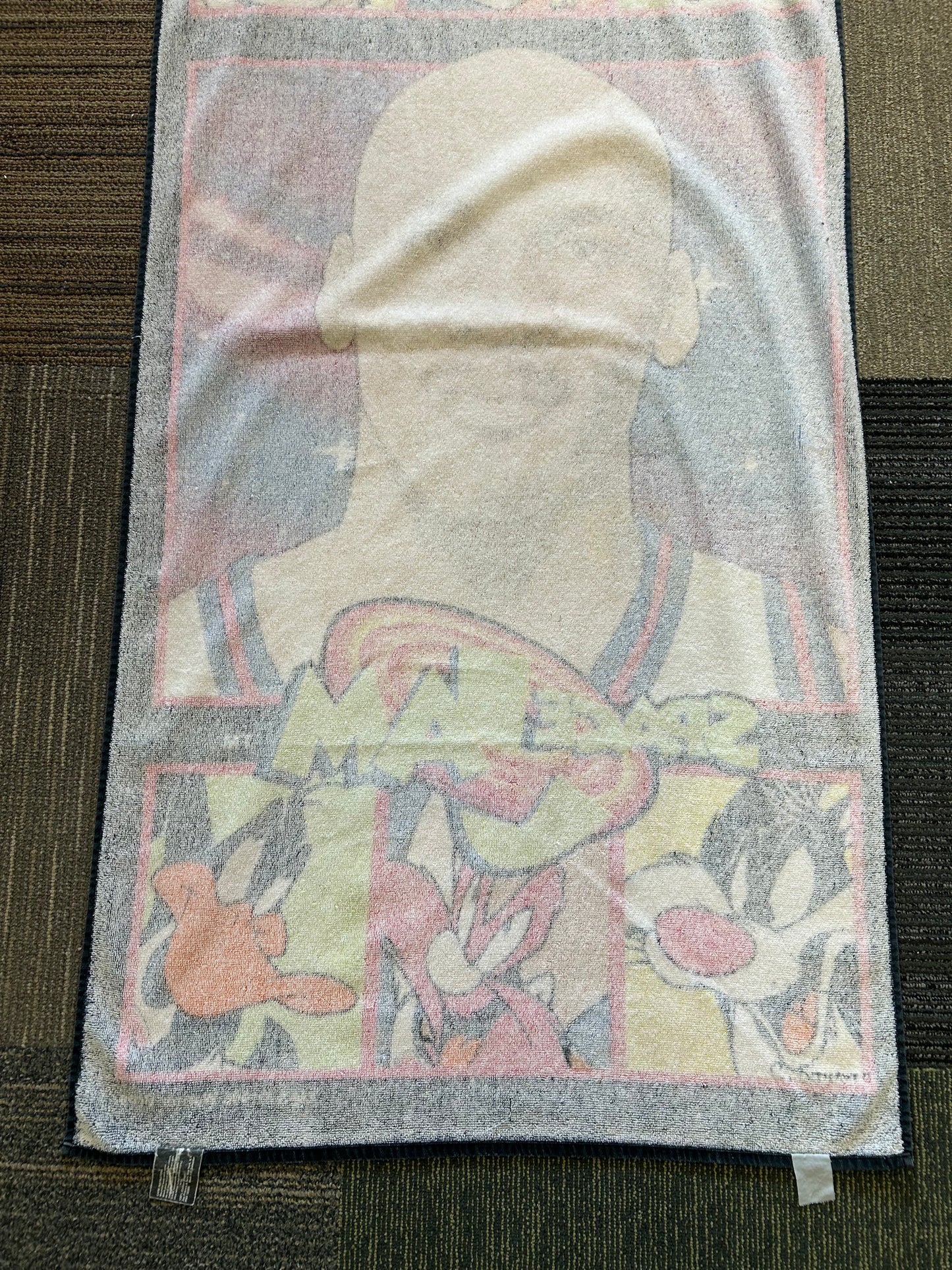 Vintage Warner Bros. Space Jam Beach Towel Michael Jordan & Looney Tunes Movie About 27.5x56 Inches