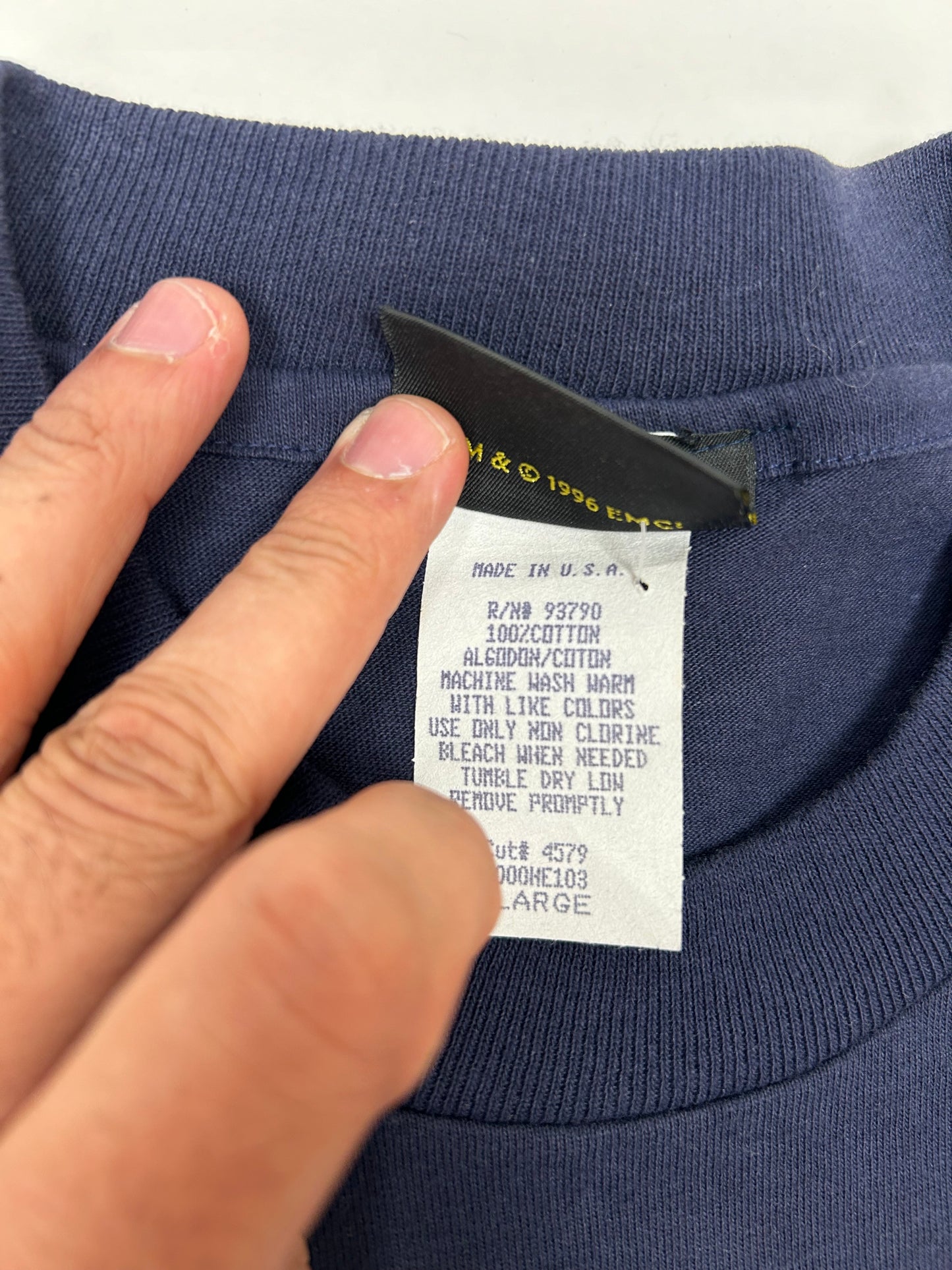 Vintage 1996 Hedcase Chucklehed Graphic EMC2 Tee Made in USA Clean Large 21.75x30.25 Inches