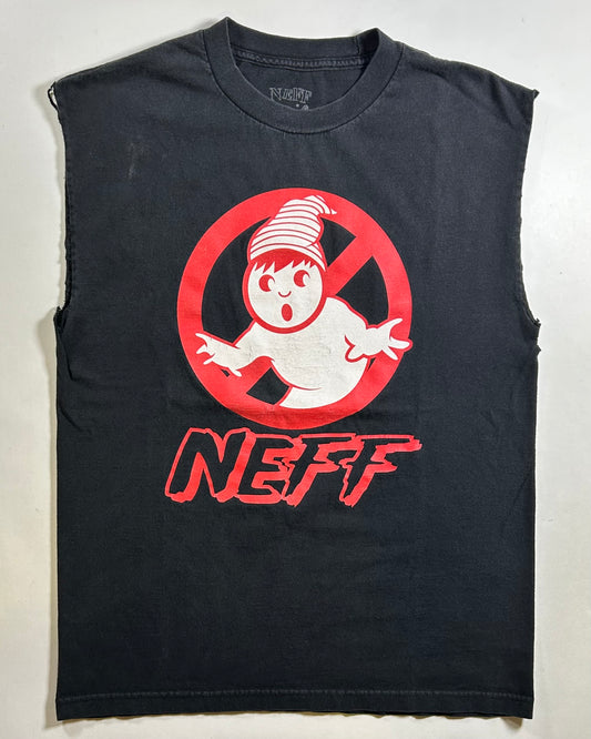 Vintage NEFF Ghostbusters Skateboarding Skate Chopped Sleeveless Medium 19.25x27 Inches As Is 00s