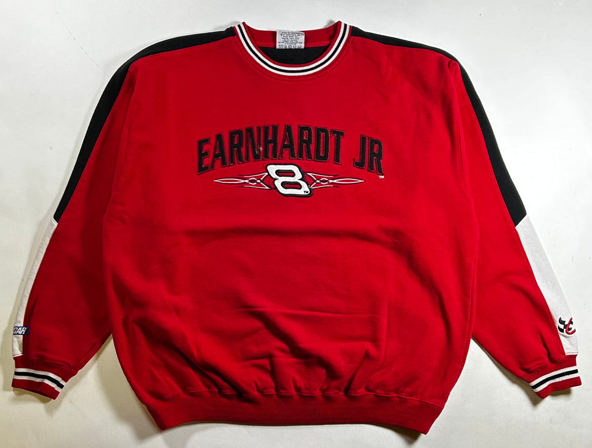 Vintage Chase Authentics NASCAR Dale Earnhardt Jr. # 8 Bud Racing Crewneck Sweatshirt Has Mark On The Back XL 27.5x28.25 Inches