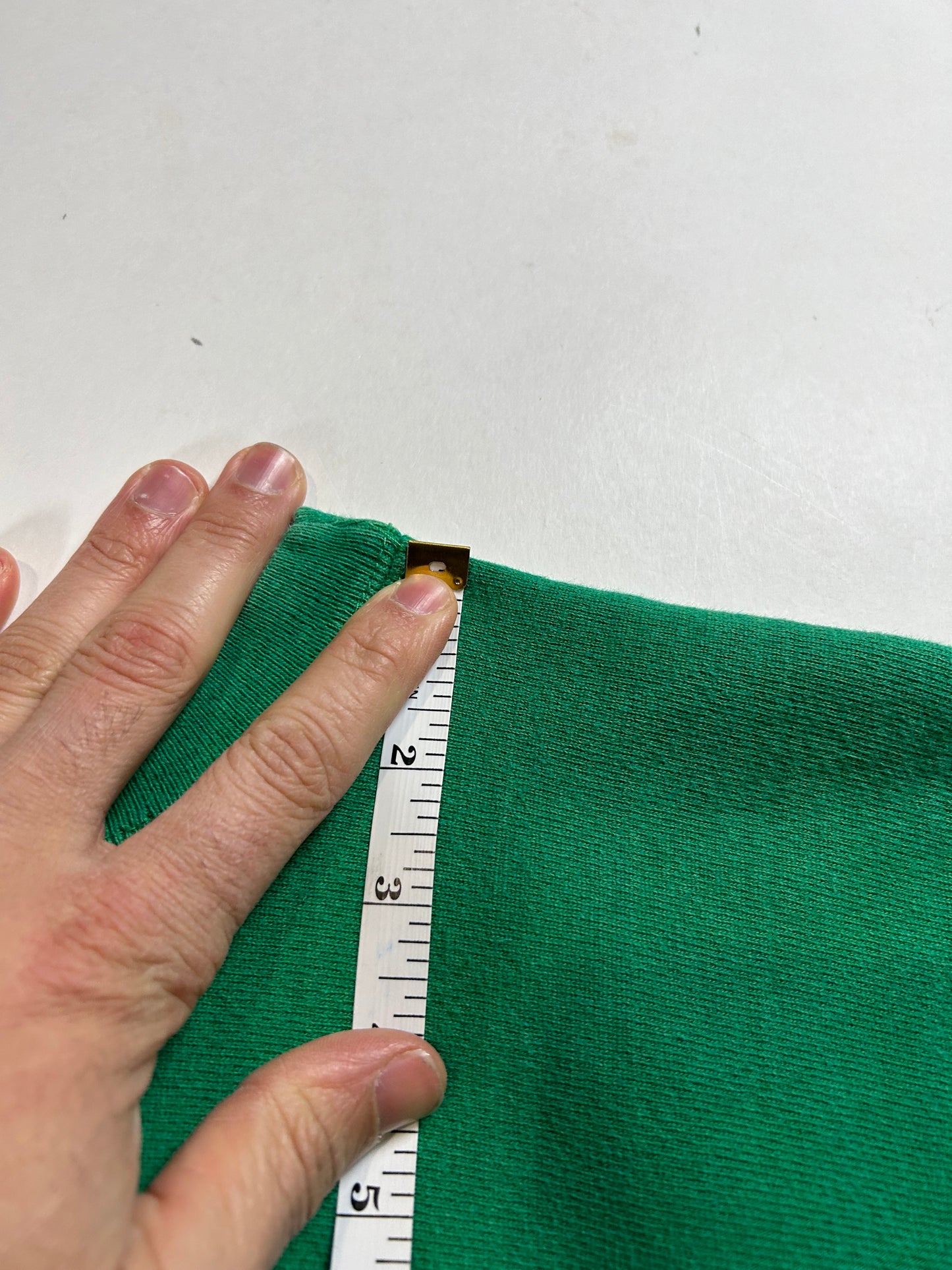 Vintage 80s Champion Reverse Weave Kelley Green Crewneck Sweatshirt 22.25x28.25 Inches Mediumish Fit