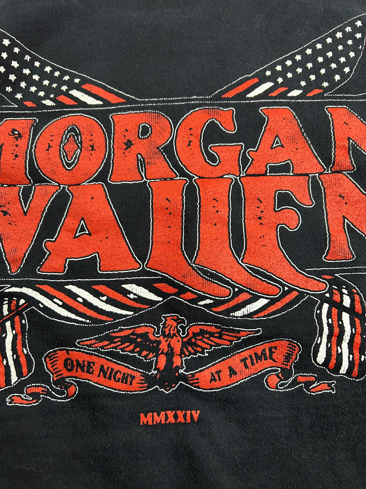 Morgan Wallen One Night At A Time Tour 2024 Crewneck Sweatshirt S/M 21.25x25.25 Inches As Is