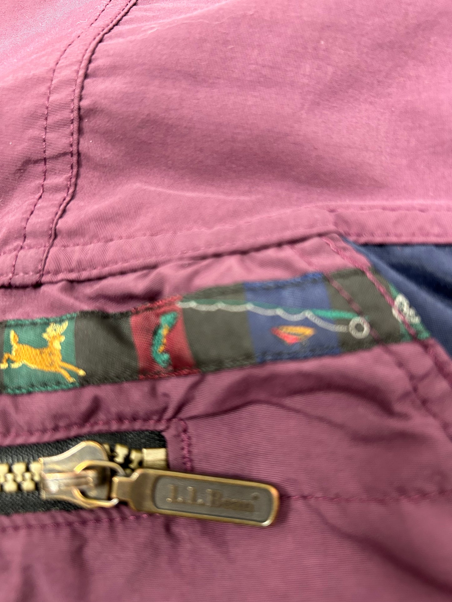 Vintage 90s LL Bean 1/2 Zip Anorak Thinsulate 3M Windbreaker Medium/Large Fit 25.25x26.5 Inches