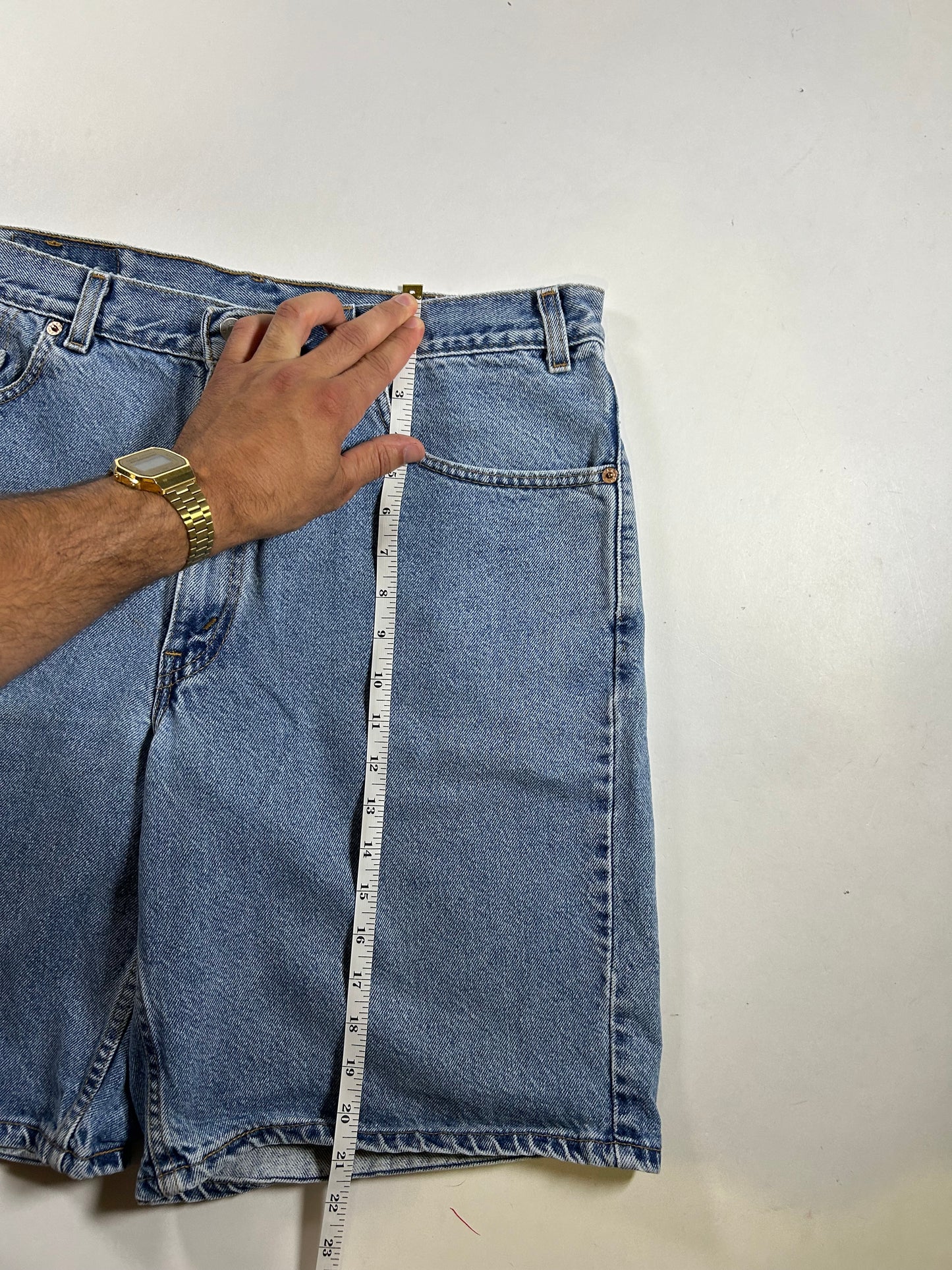 Vintage Levi's 550 USA Denim Blue Jean Shorts Relaxed Fit 36 18.5x21.75 Inches 100% Cotton