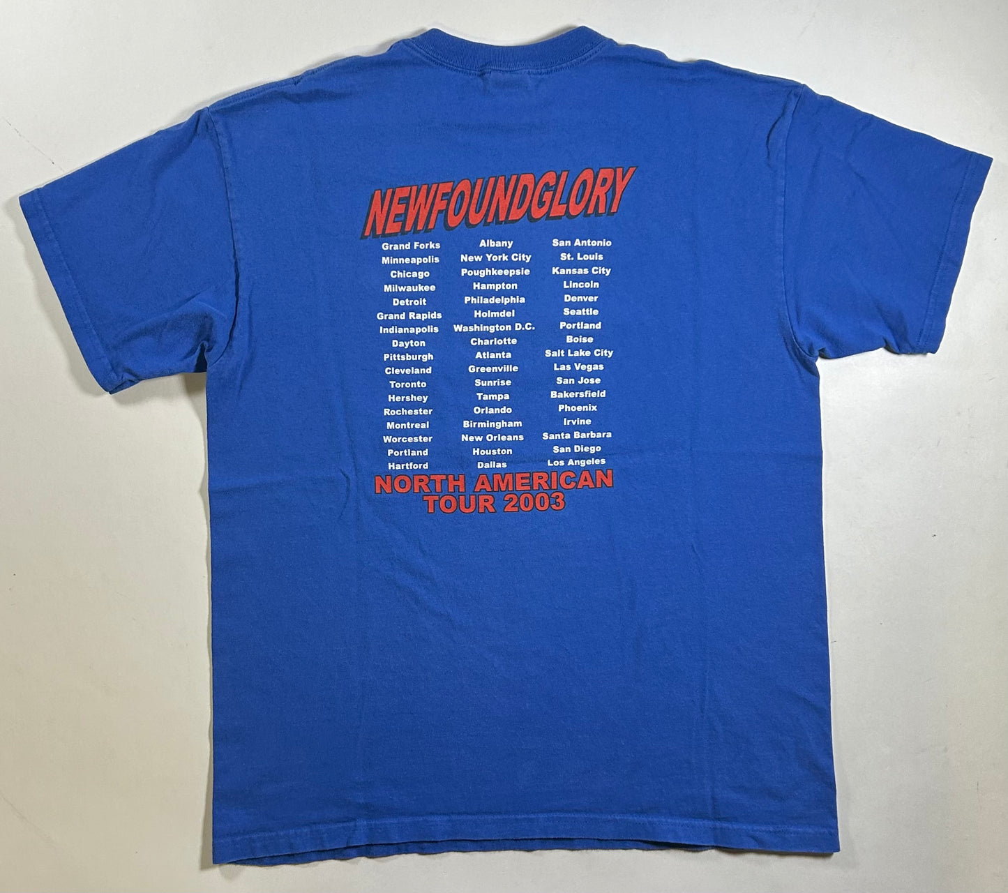 Vinatge 2003 New Found Glory North American Tour Band Tee Large