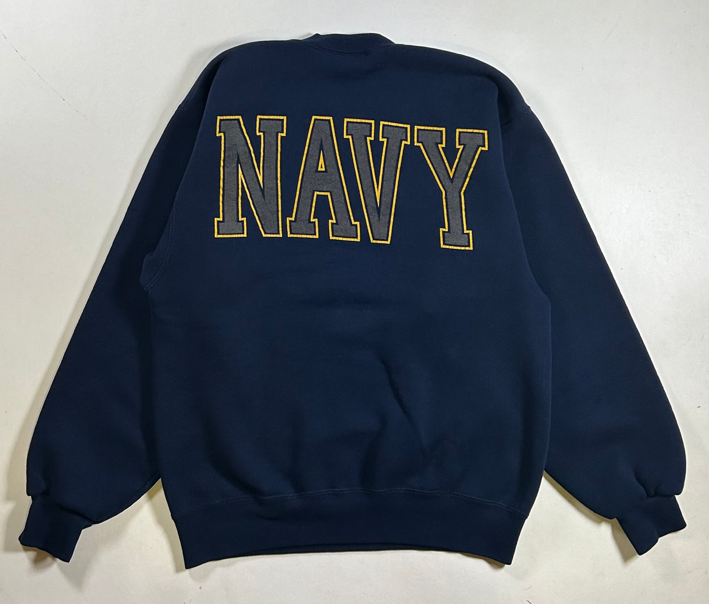 Vintage 90s United States Navy 3M Logo M.J. Soffe Sweatshirt Crewneck Small 19.75x24.5 Inches Navy