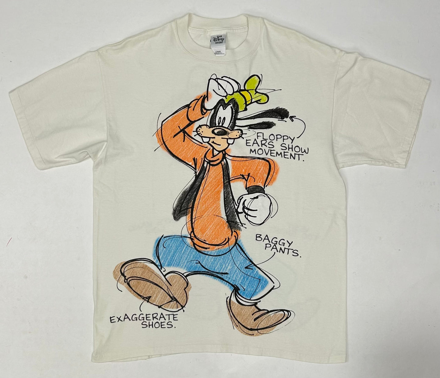 Vintage Disney Goofy Tee Goofy Sketch Drawing Explanation Tee The Disney Store