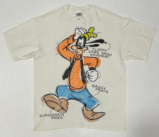 Vintage Disney Goofy Tee Goofy Sketch Drawing Explanation Tee The Disney Store
