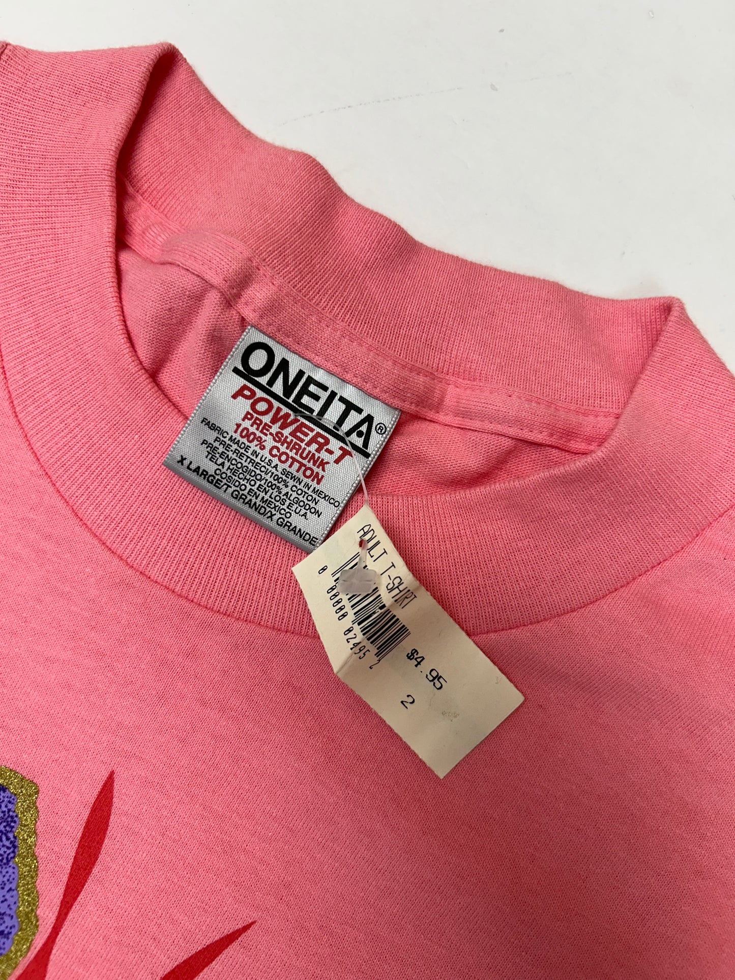 Vintage 1996 A.C.E. Wild Iris Flower Alaska Tee DS New With Tag XL 23.75x31.25 Inches