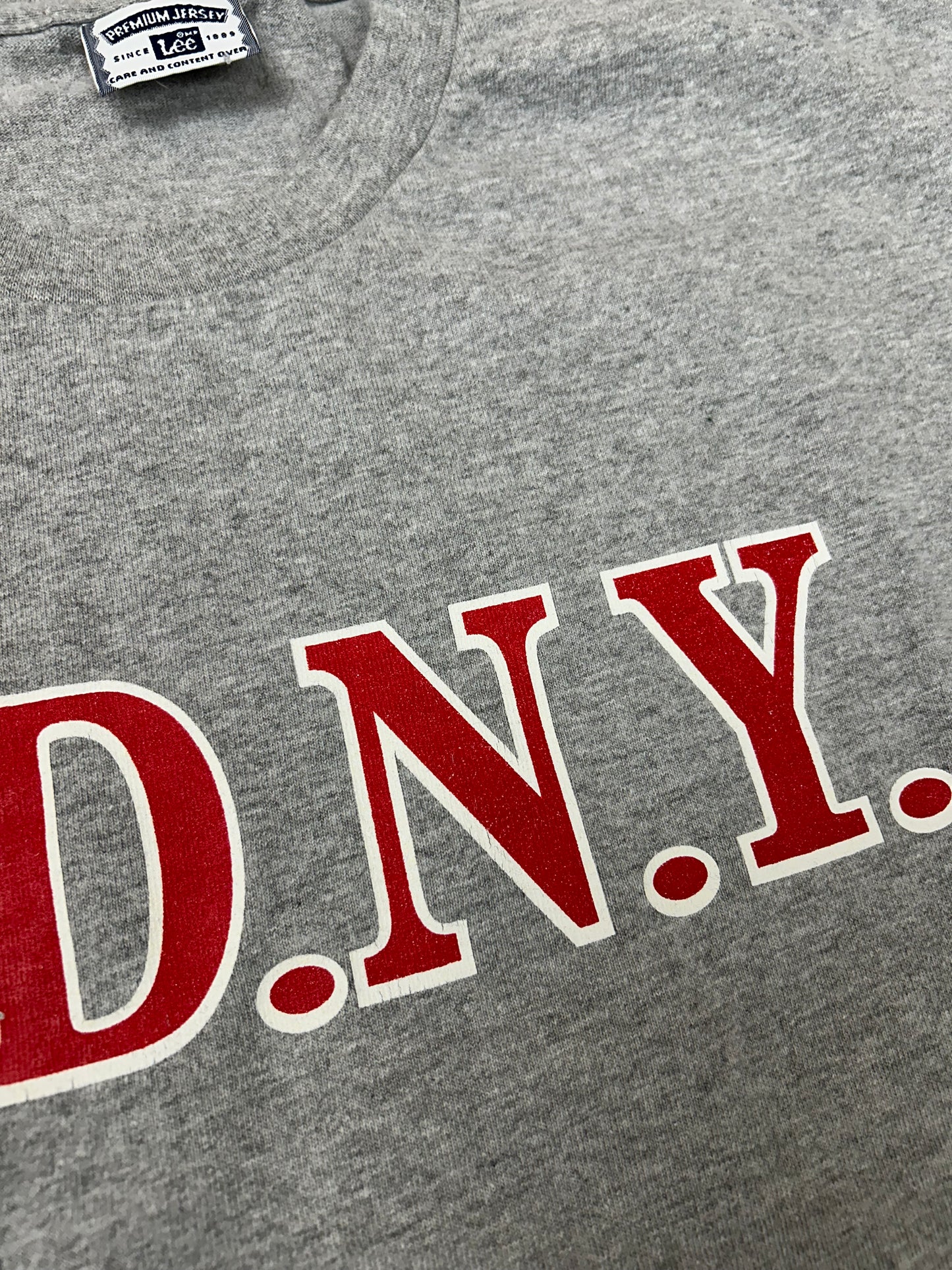 Vintage 90s F.D.N.Y. Keep Back 200Ft Firefighter Tee USA XL+ 24.5x31.25 Inches