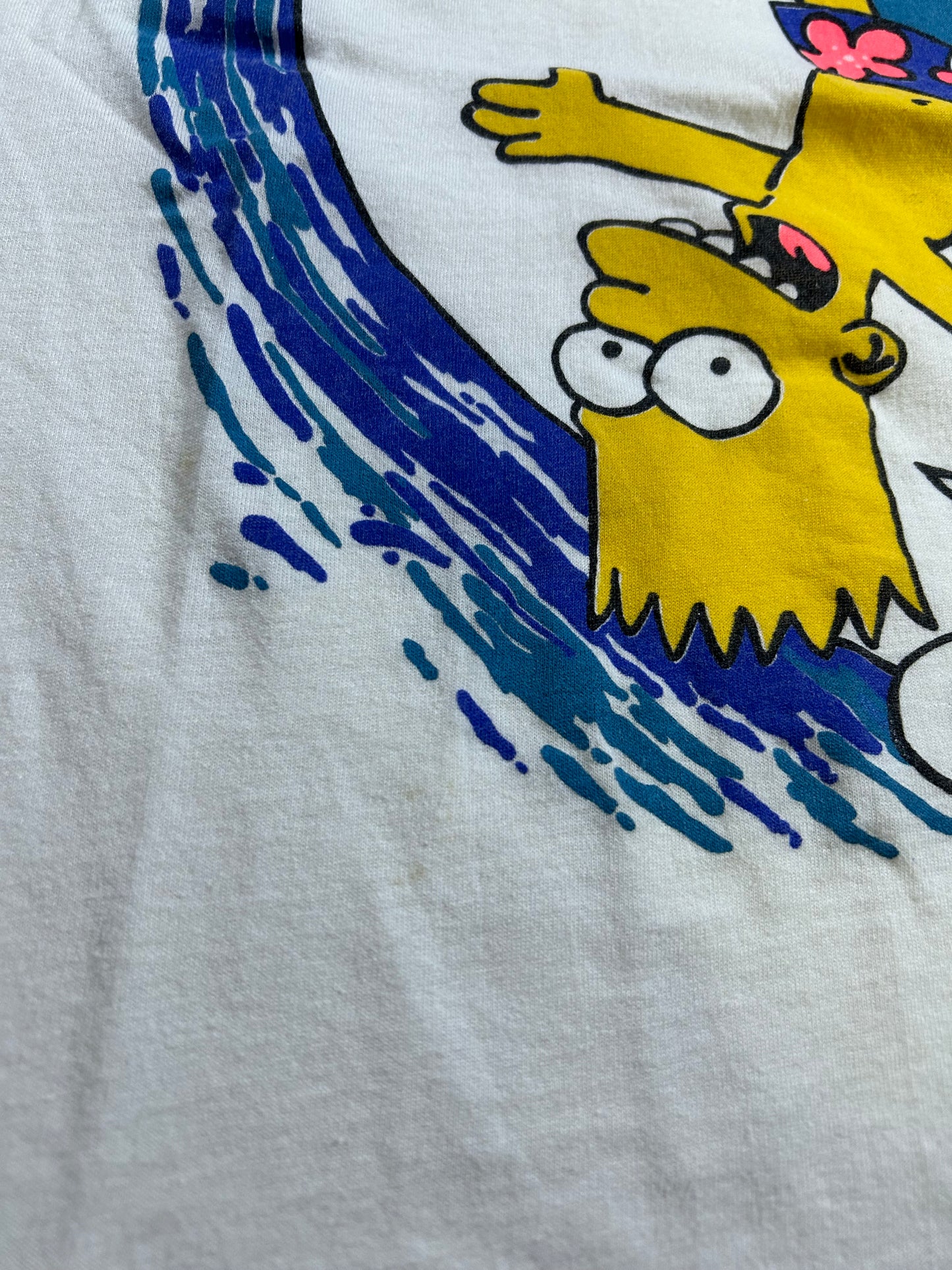 Vintage Bart Simpson Surfing Aye Carumba T-Shirt Screen Stars 21x26 Inches M/L Fit As Is